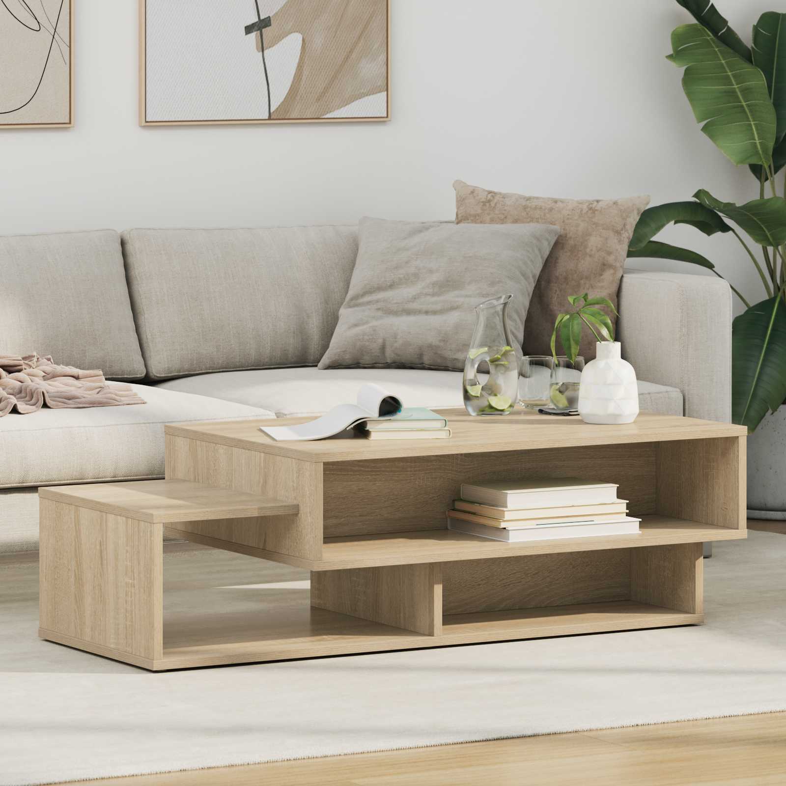Kava Stol Sonoma hrast 105 x 50 x 32,5 cm Konstruirano drvo
