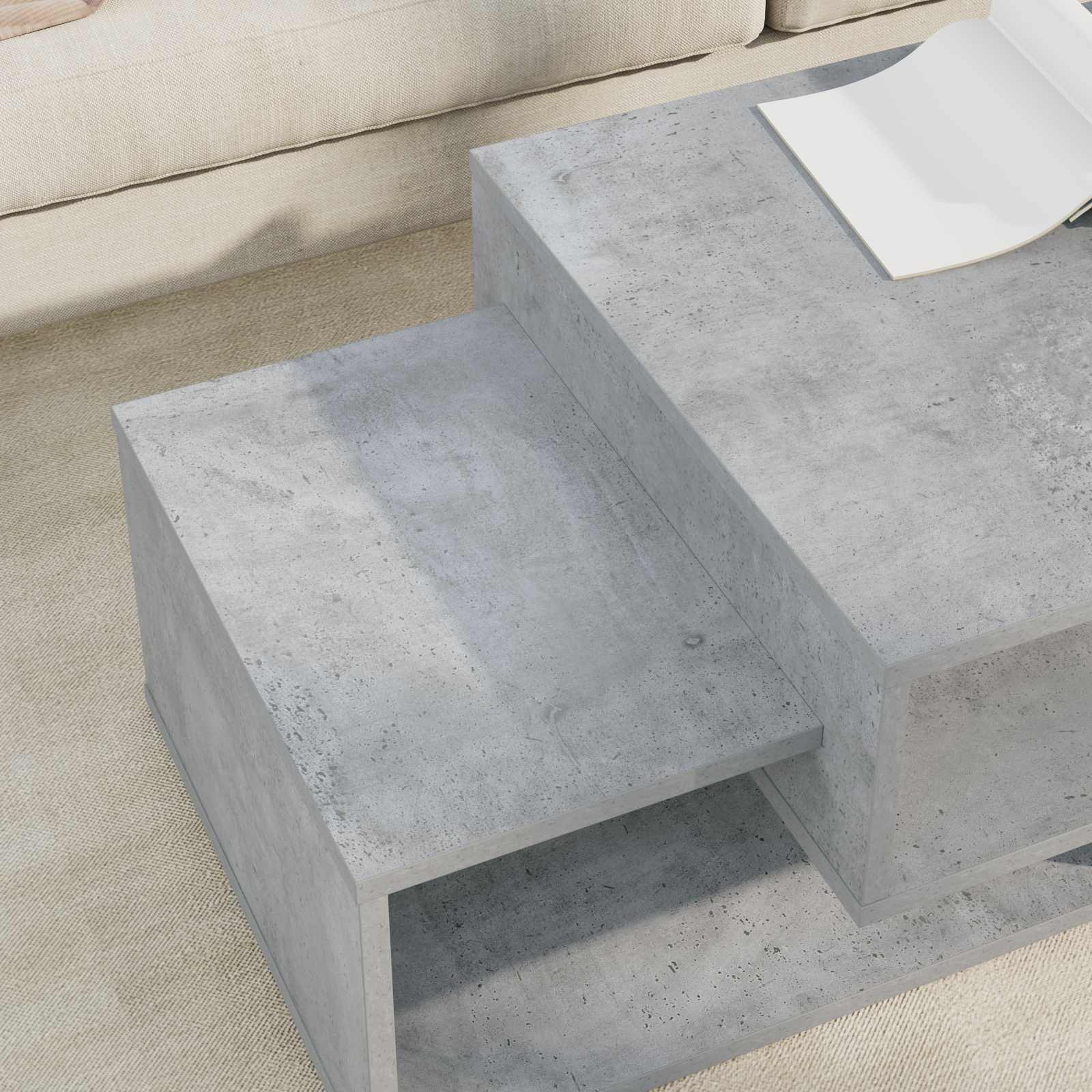 Kava Stol Betonski sivi 105 x 50 x 32,5 cm Konstruirano drvo