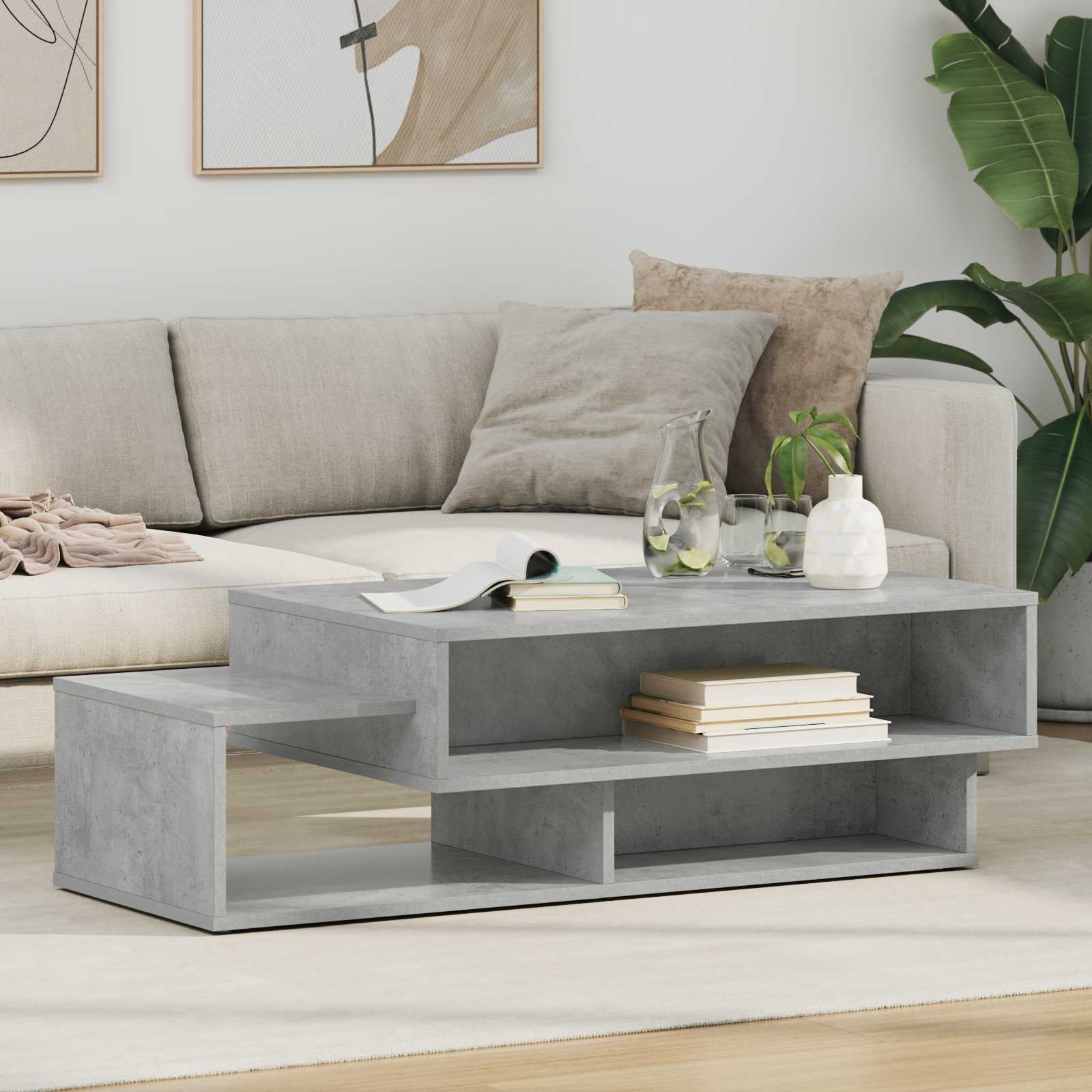 Kava Stol Betonski sivi 105 x 50 x 32,5 cm Konstruirano drvo
