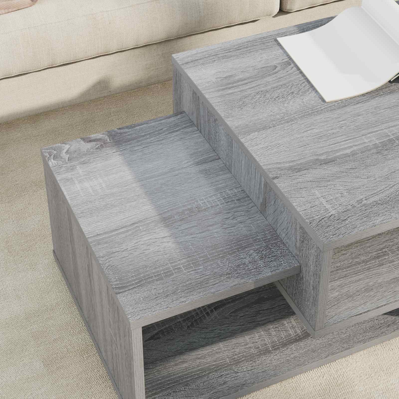 Kava Stol Siva Sonoma 105 x 50 x 32,5 cm Konstruirano drvo