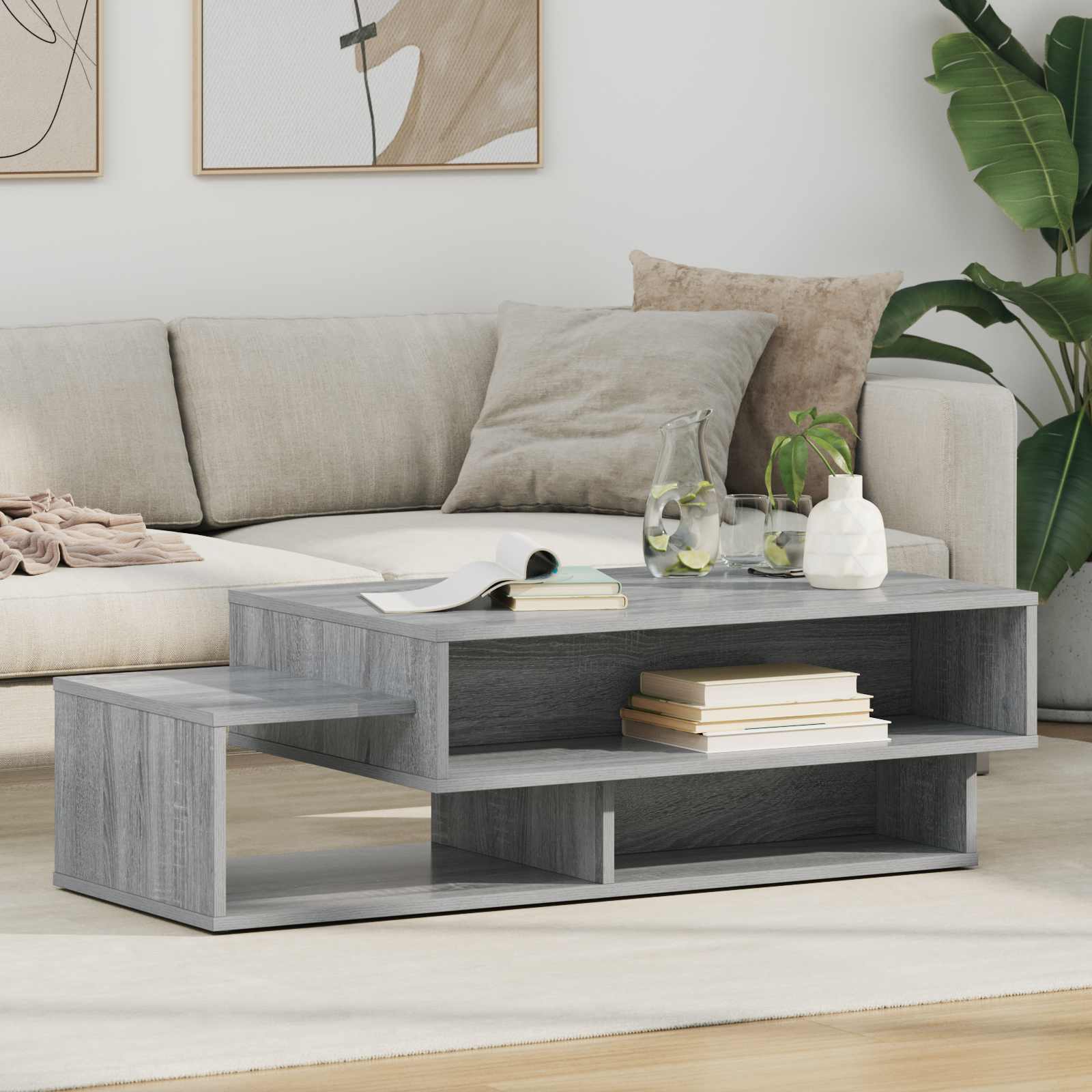 Kava Stol Siva Sonoma 105 x 50 x 32,5 cm Konstruirano drvo