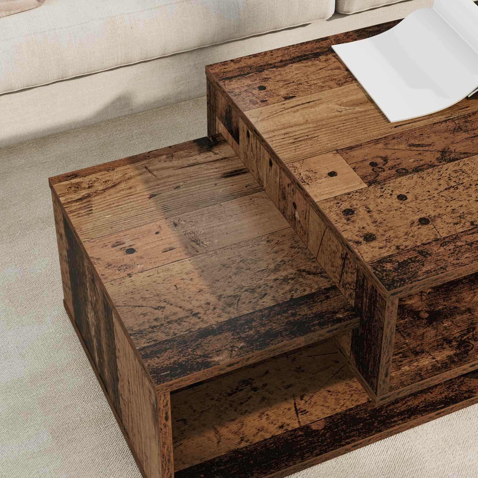 Kava Stol Staro drvo 105 x 50 x 32,5 cm Konstruirano drvo