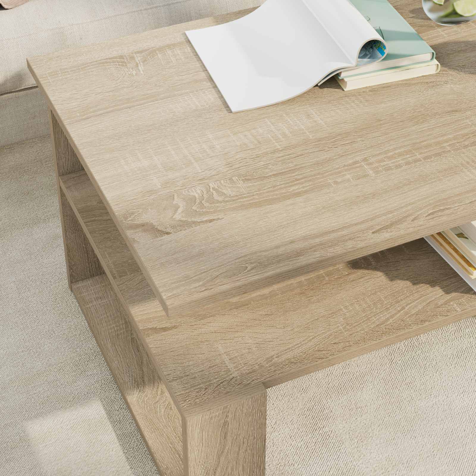 Kava Stol Sonoma hrast 90 x 50 x 40 cm Konstruirano drvo
