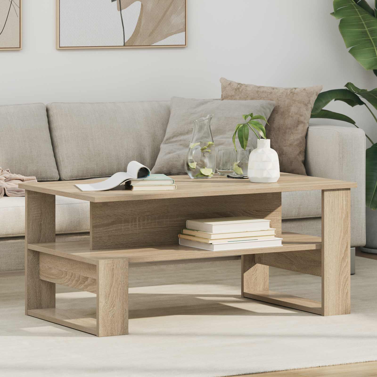 Kava Stol Sonoma hrast 90 x 50 x 40 cm Konstruirano drvo