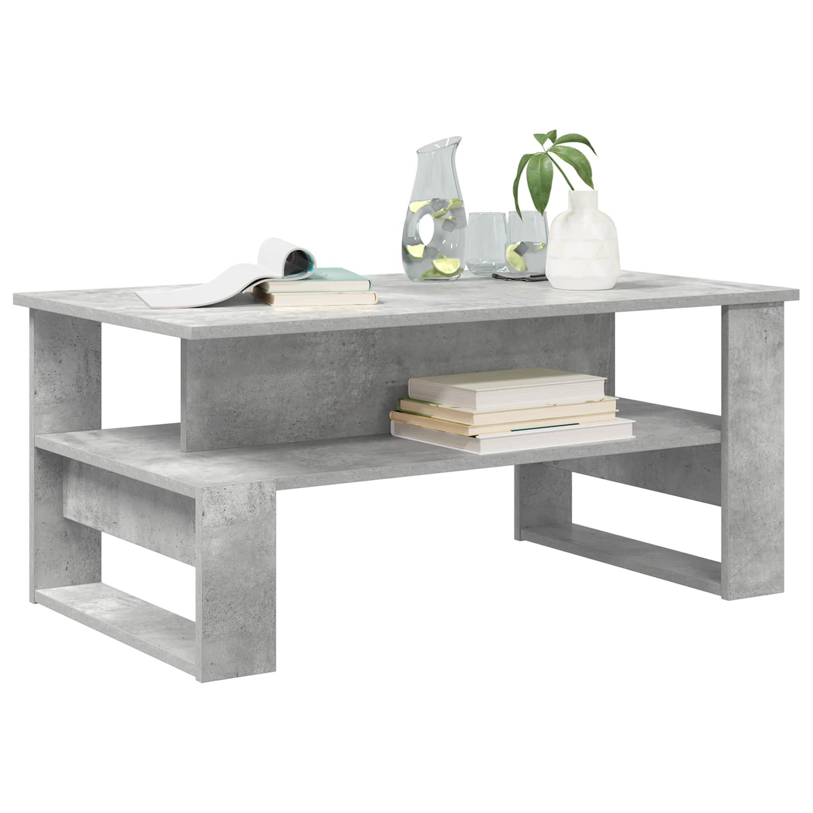 Kava Stol Betonski sivi 90 x 50 x 40 cm Konstruirano drvo