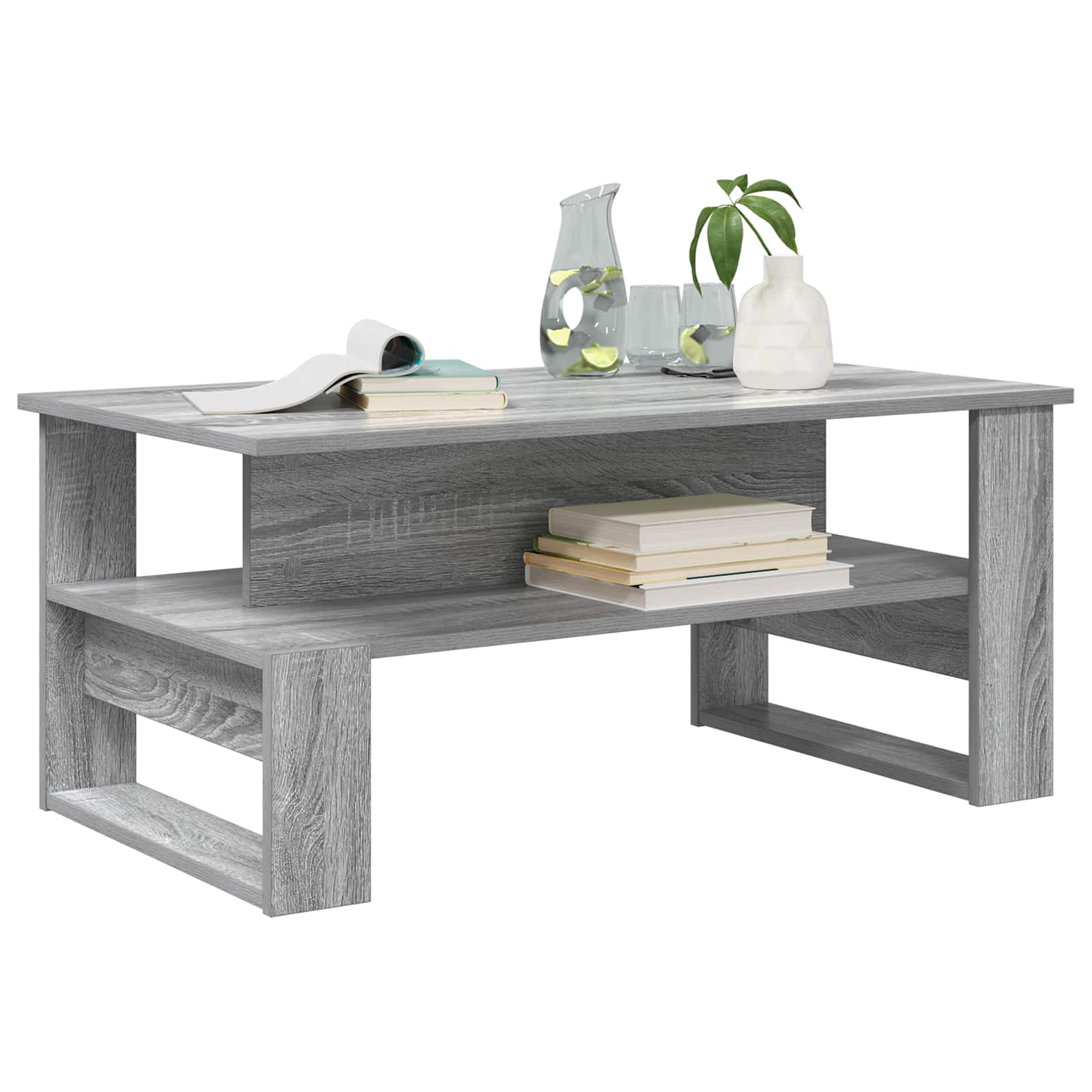 Kava Stol Siva Sonoma 90 x 50 x 40 cm Konstruirano drvo