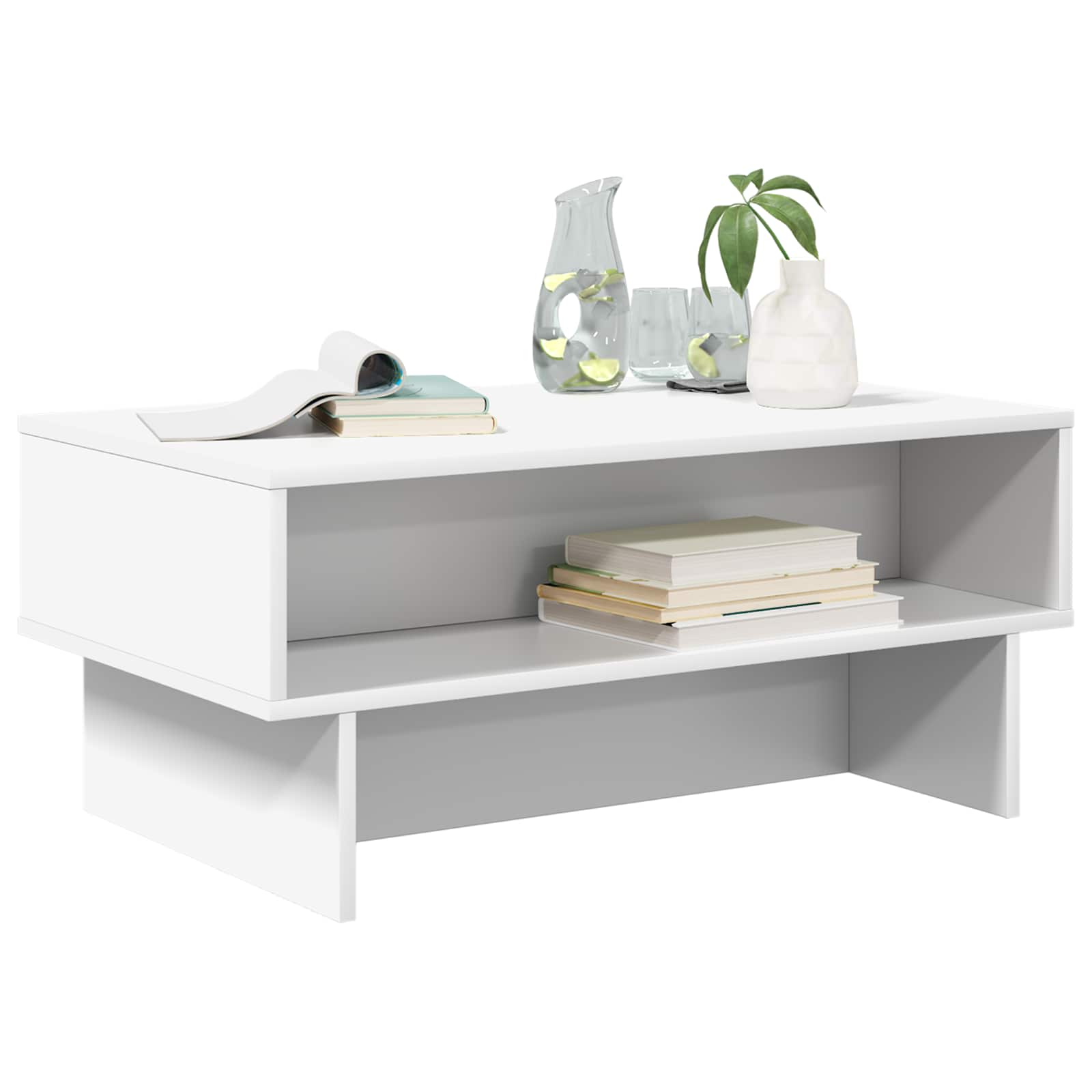 Kava Stol Bijelo 80 x 46 x 35 cm Konstruirano drvo