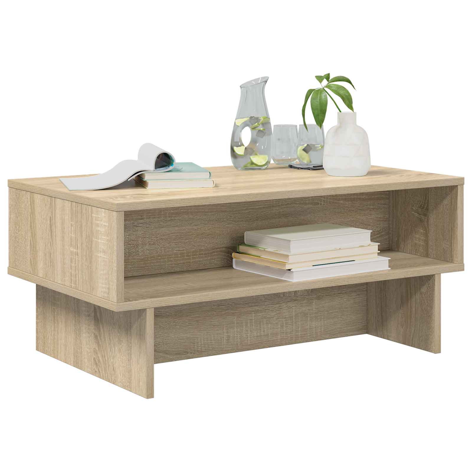 Kava Stol Sonoma hrast 80 x 46 x 35 cm Konstruirano drvo