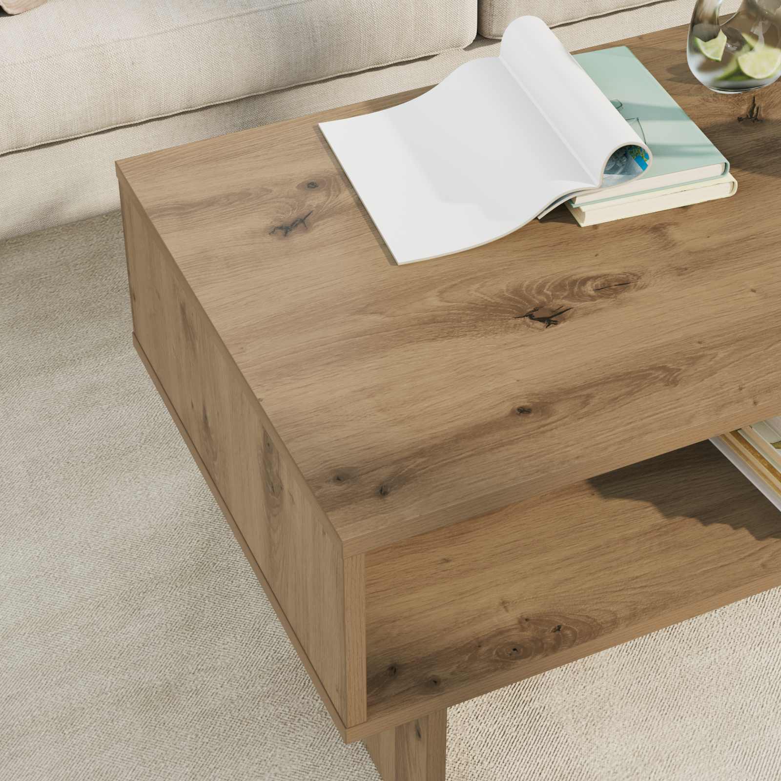 Kava Stol Umjetnički hrast 80 x 46 x 35 cm Konstruirano drvo