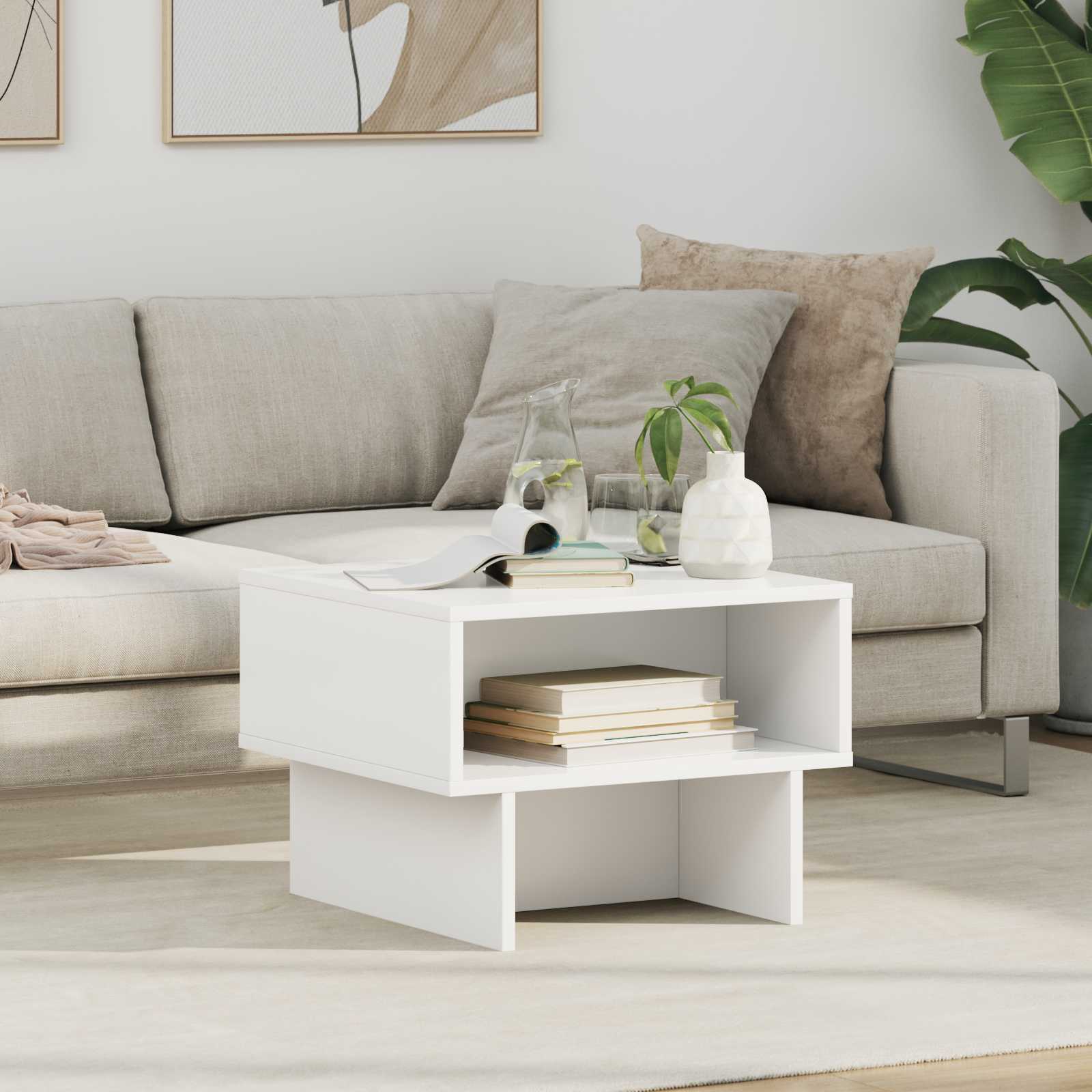 Kava Stol Bijelo 48 x 46 x 35 cm Konstruirano drvo