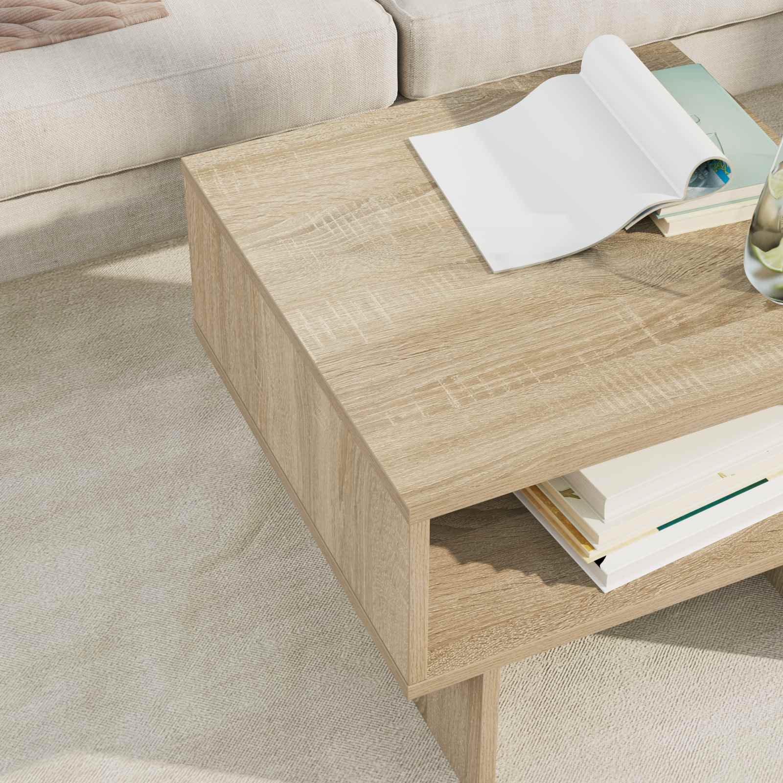 Kava Stol Sonoma hrast 48 x 46 x 35 cm Konstruirano drvo