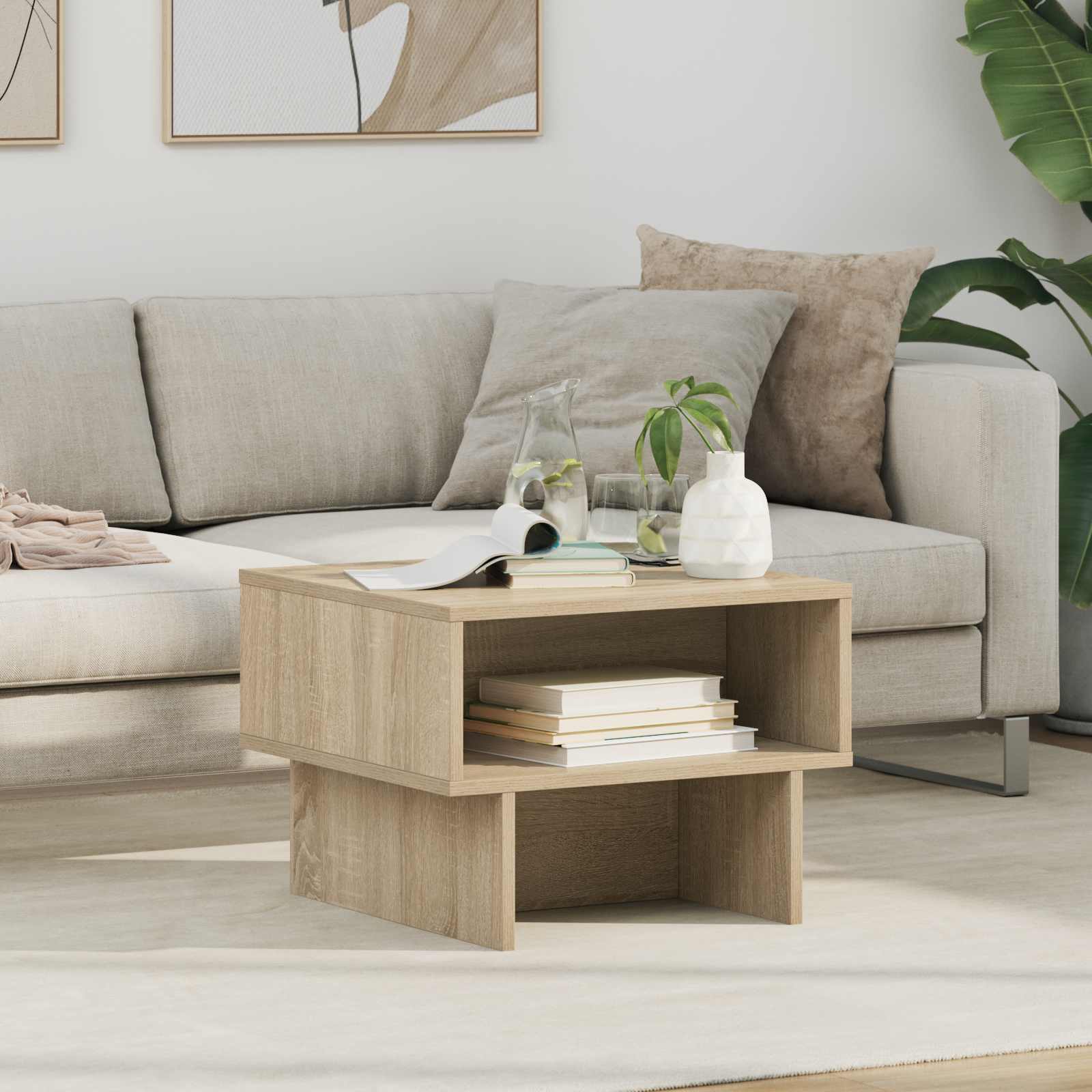 Kava Stol Sonoma hrast 48 x 46 x 35 cm Konstruirano drvo