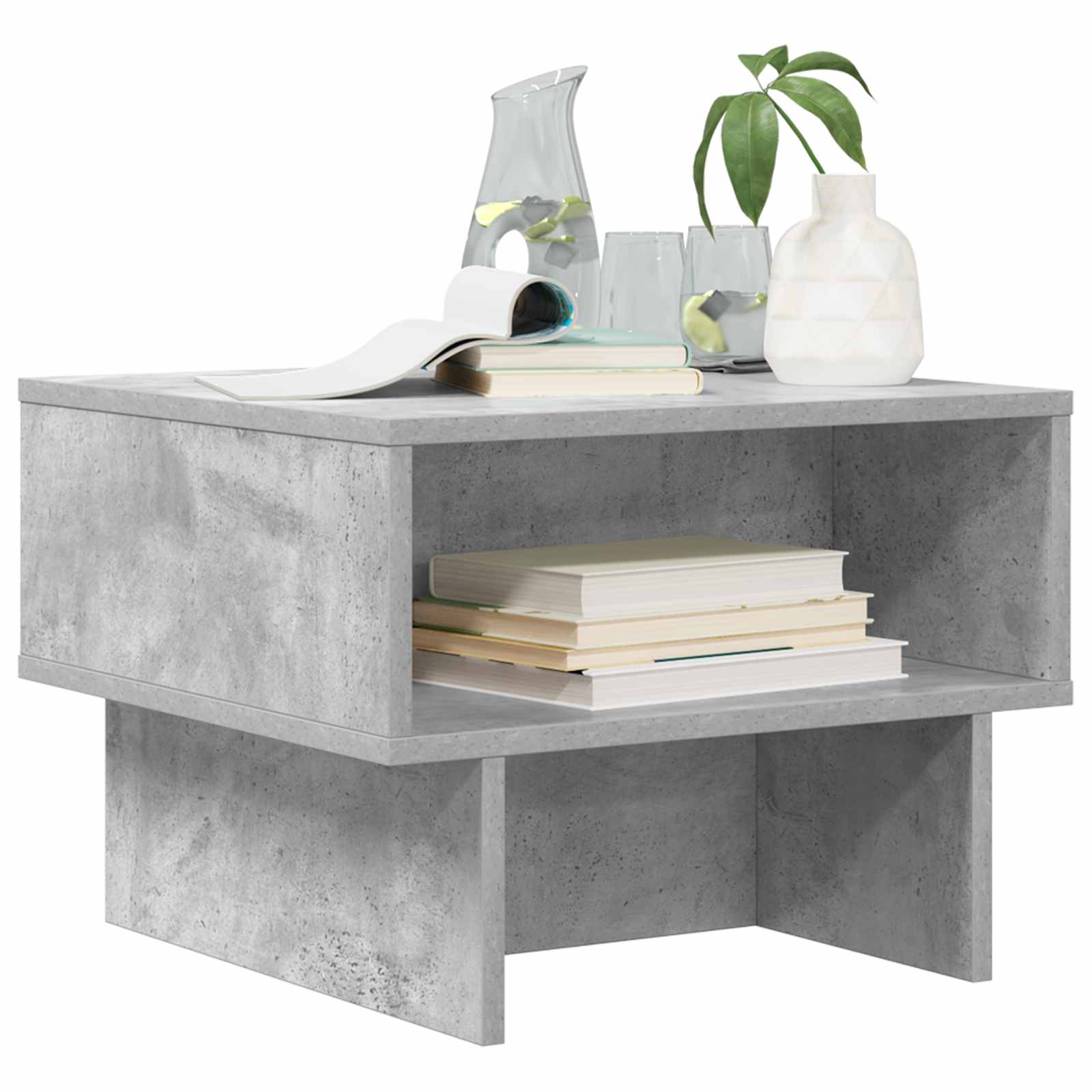 Kava Stol Betonski sivi 48 x 46 x 35 cm Konstruirano drvo