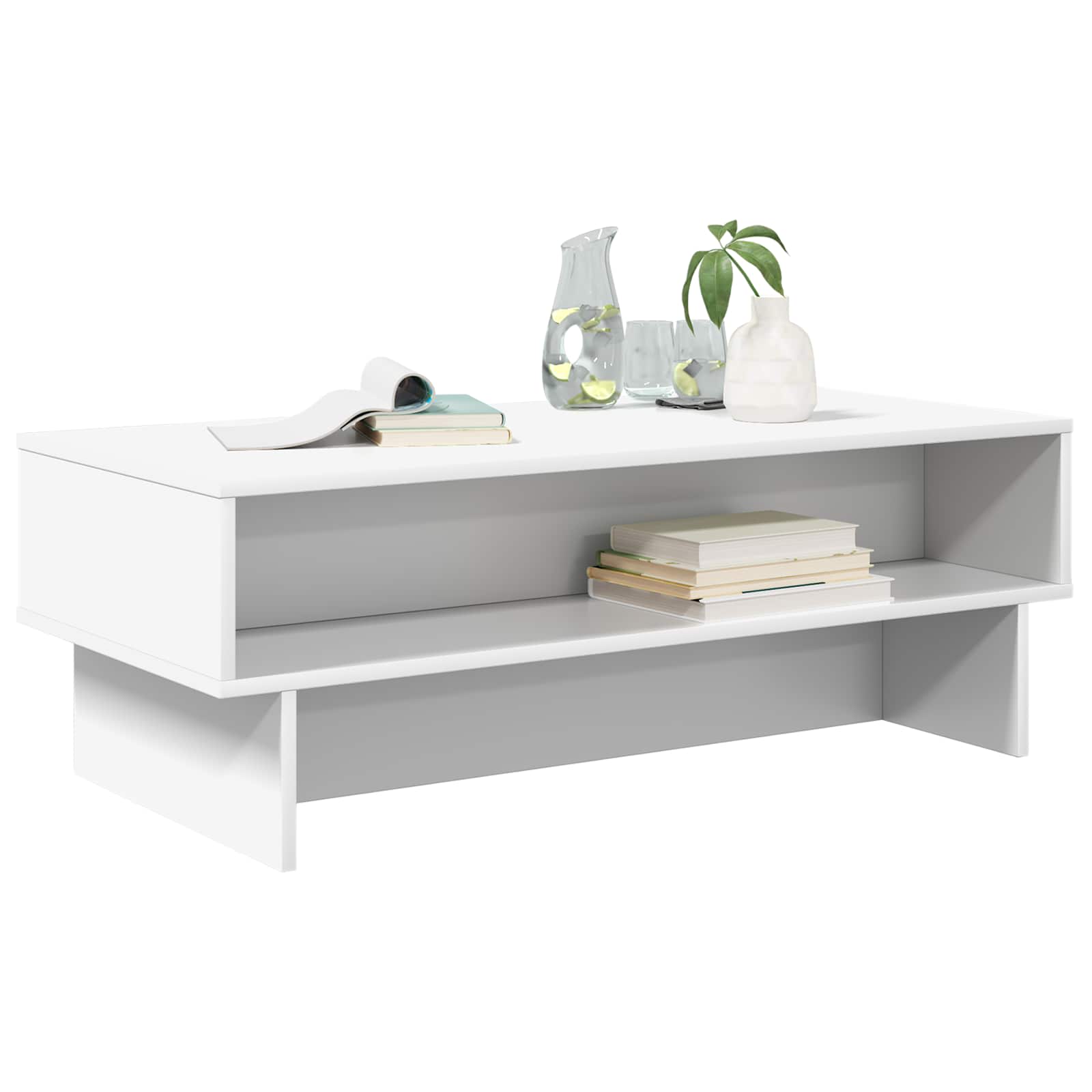 Kava Stol Bijelo 100 x 46 x 35 cm Konstruirano drvo