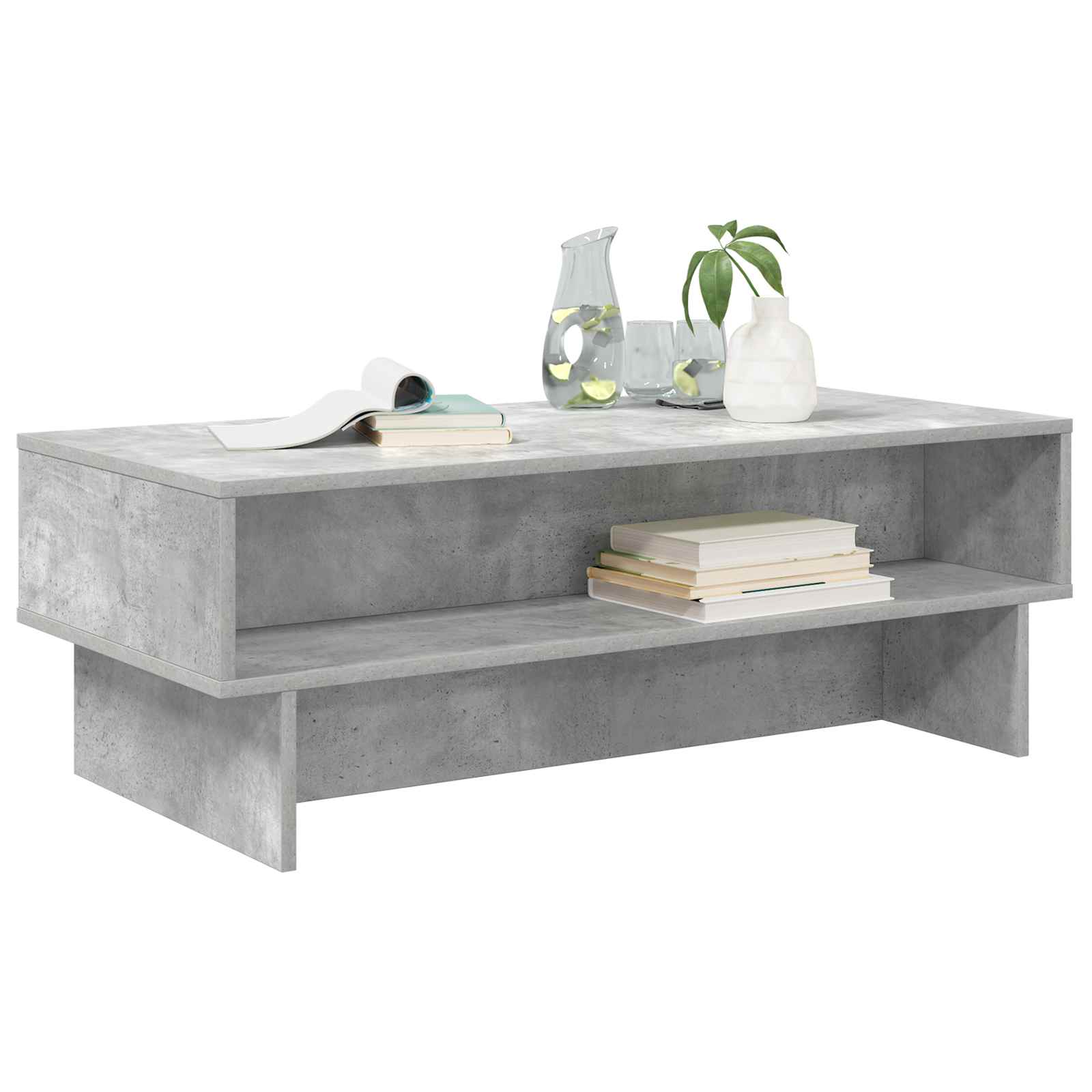 Kava Stol Betonski sivi 100 x 46 x 35 cm Konstruirano drvo