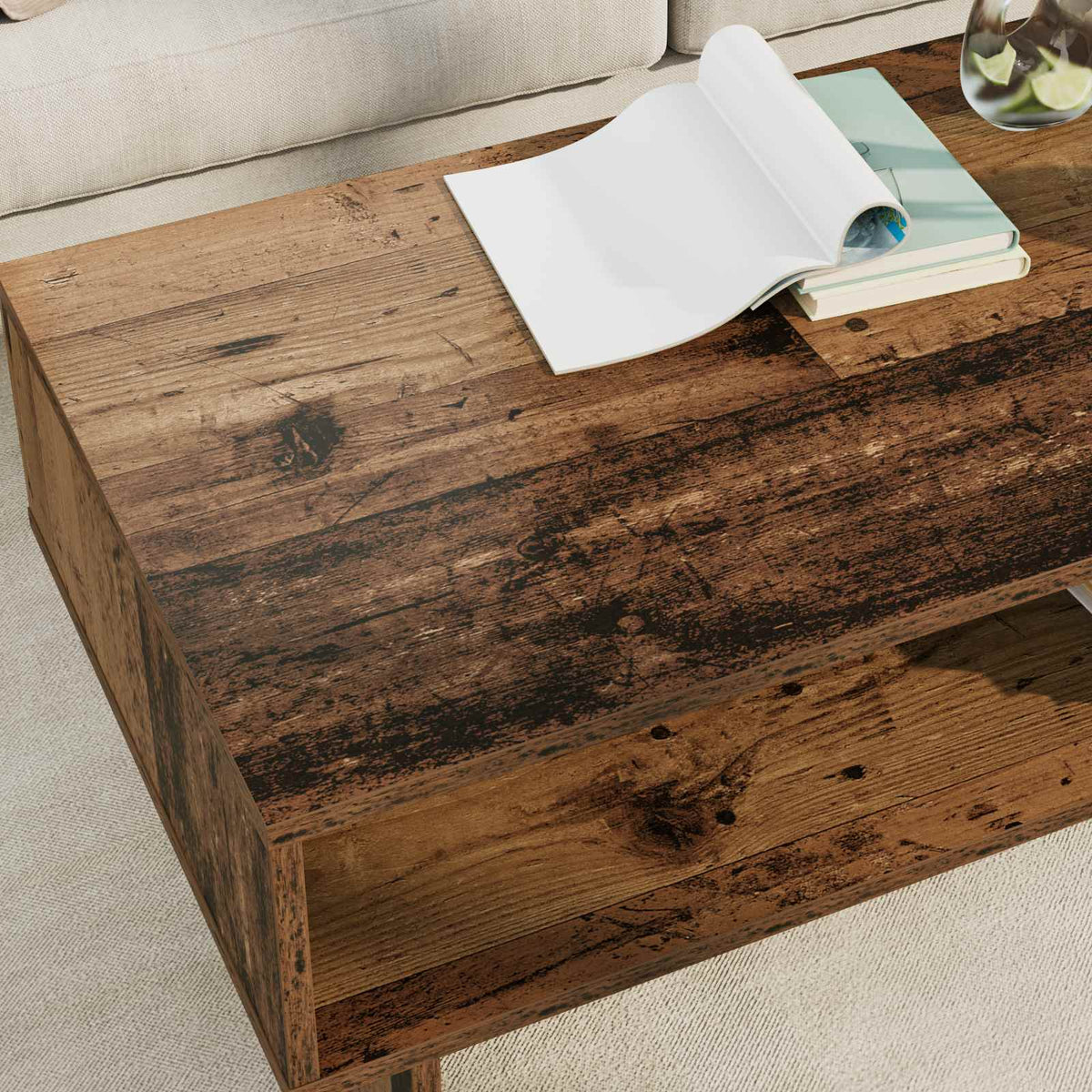 Kava Stol Staro drvo 100 x 46 x 35 cm Konstruirano drvo