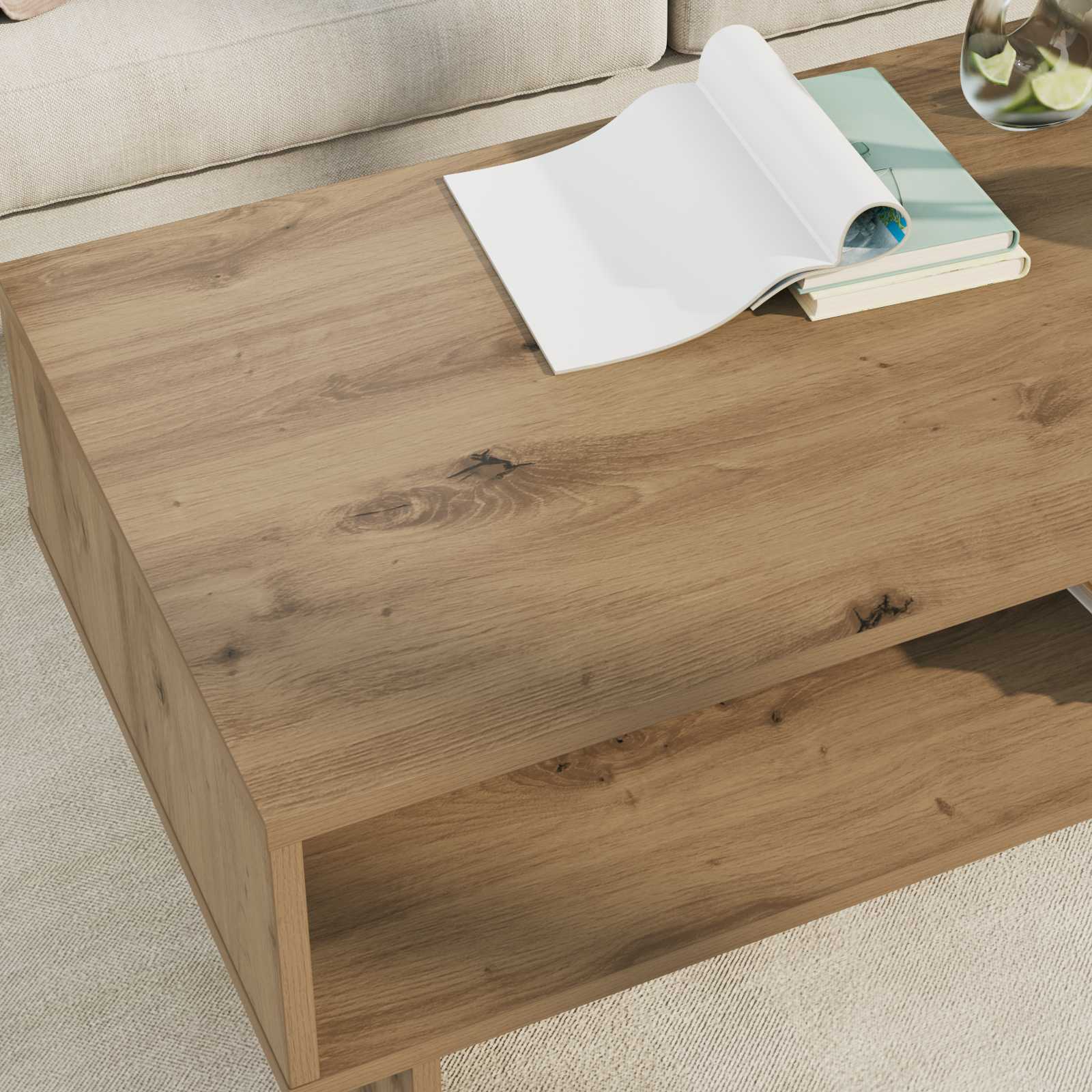 Kava Stol Umjetnički hrast 100 x 46 x 35 cm Konstruirano drvo