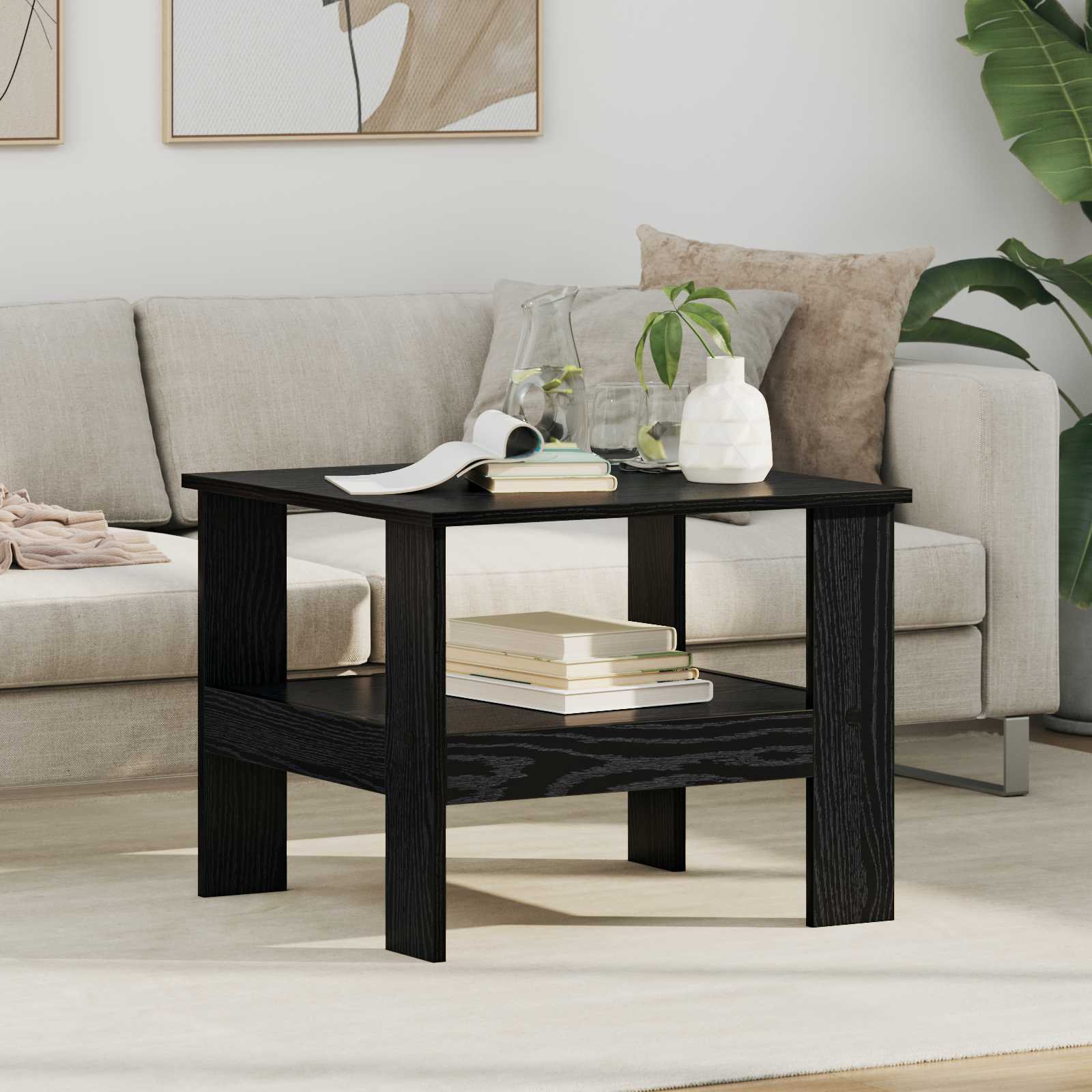 Kava Stol Crni hrast 57 x 55 x 45 cm Konstruirano drvo
