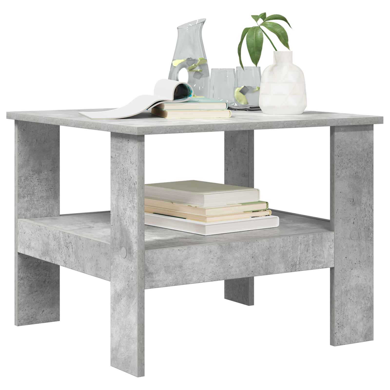 Kava Stol Betonski sivi 57 x 55 x 45 cm Konstruirano drvo