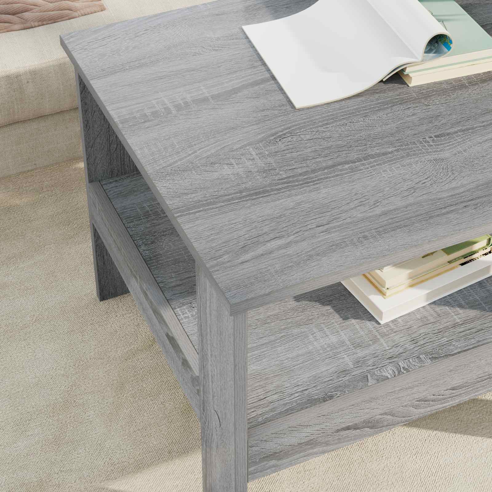 Kava Stol Siva Sonoma 57 x 55 x 45 cm Konstruirano drvo