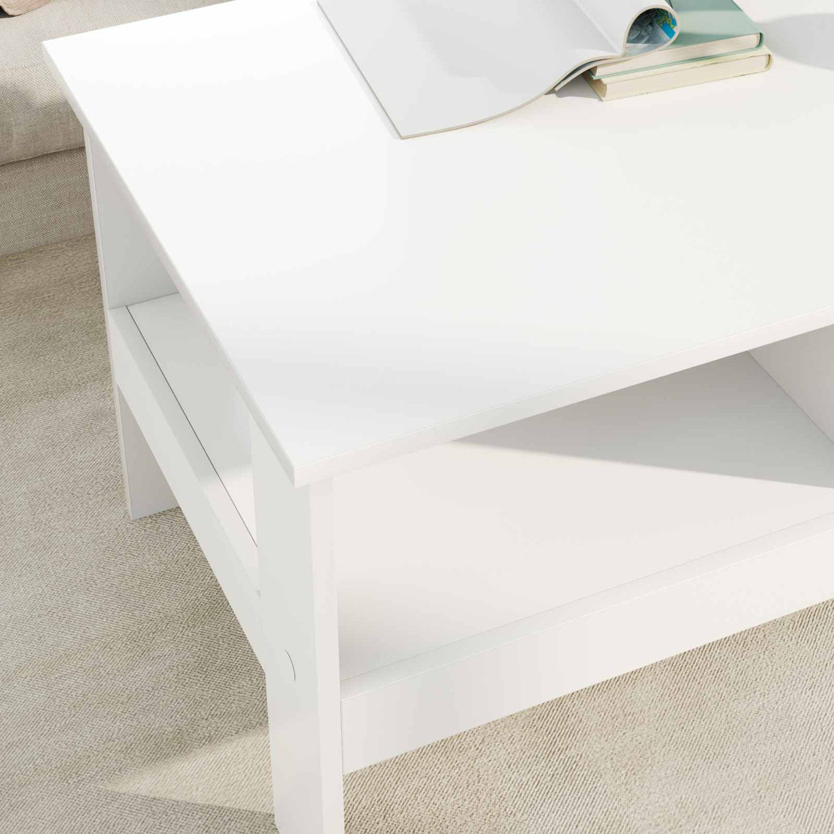 Kava Stol Bijelo 90 x 50 x 45 cm Konstruirano drvo
