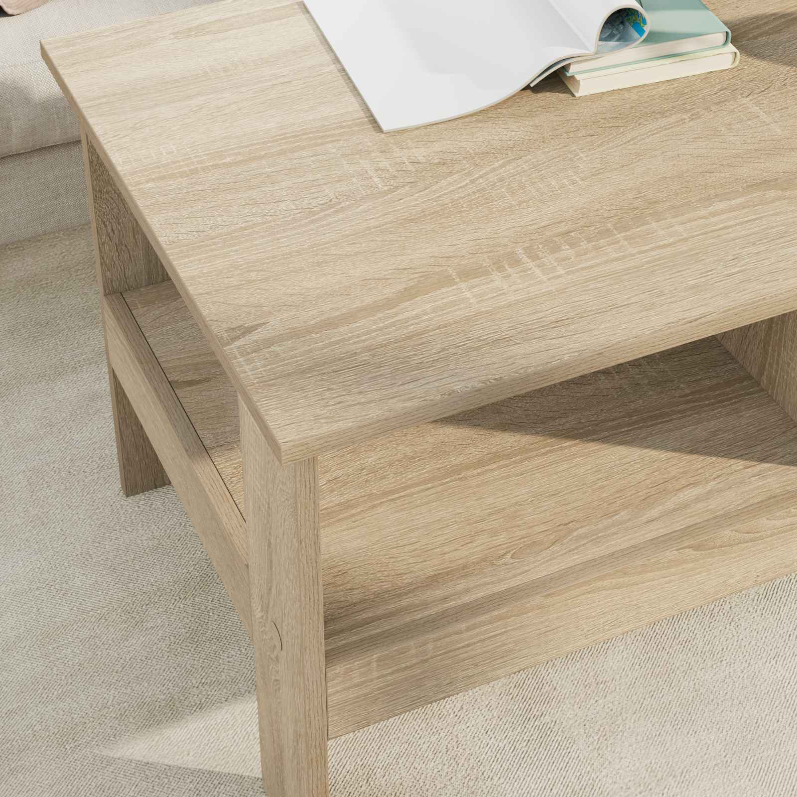 Kava Stol Sonoma hrast 90 x 50 x 45 cm Konstruirano drvo