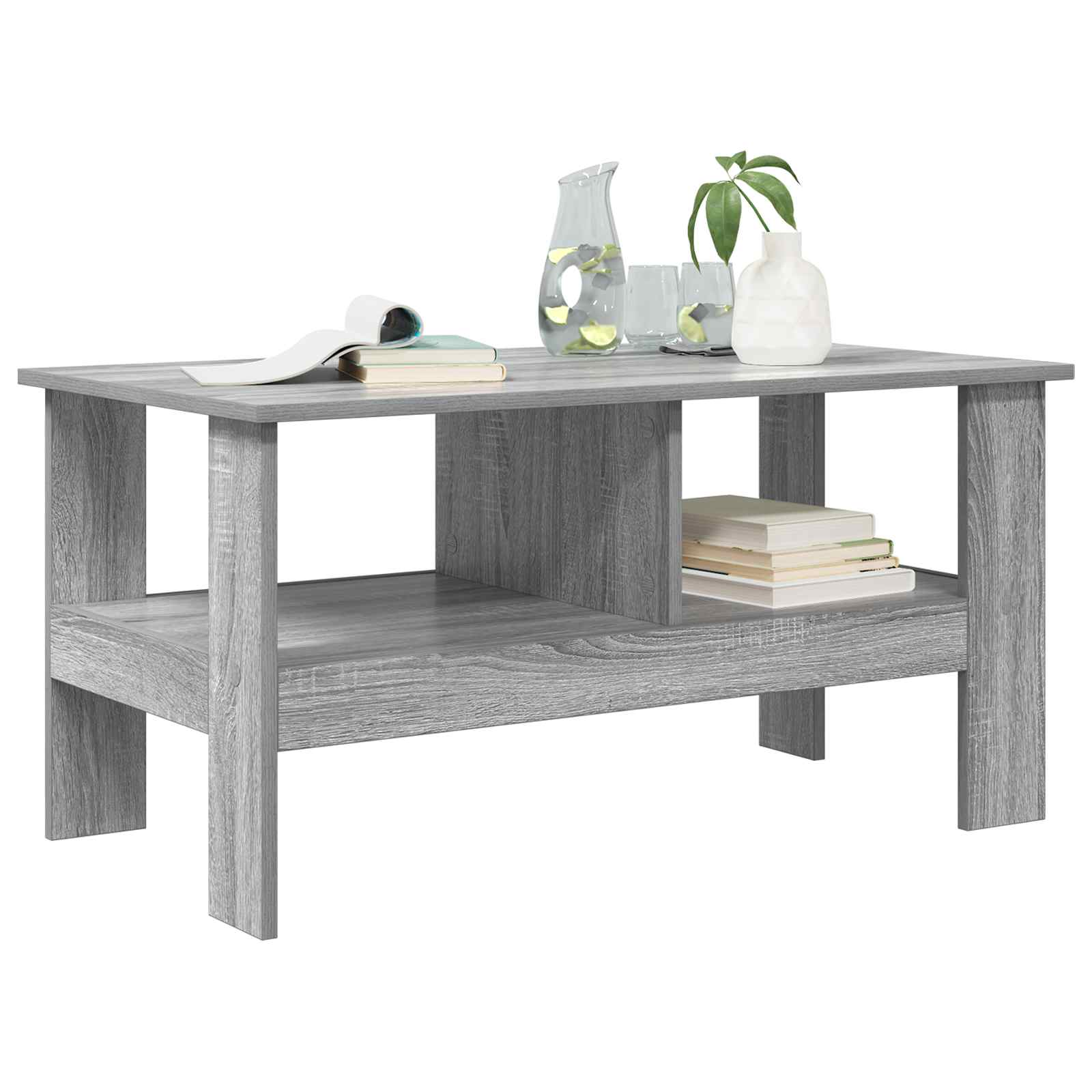 Kava Stol Siva Sonoma 90 x 50 x 45 cm Konstruirano drvo