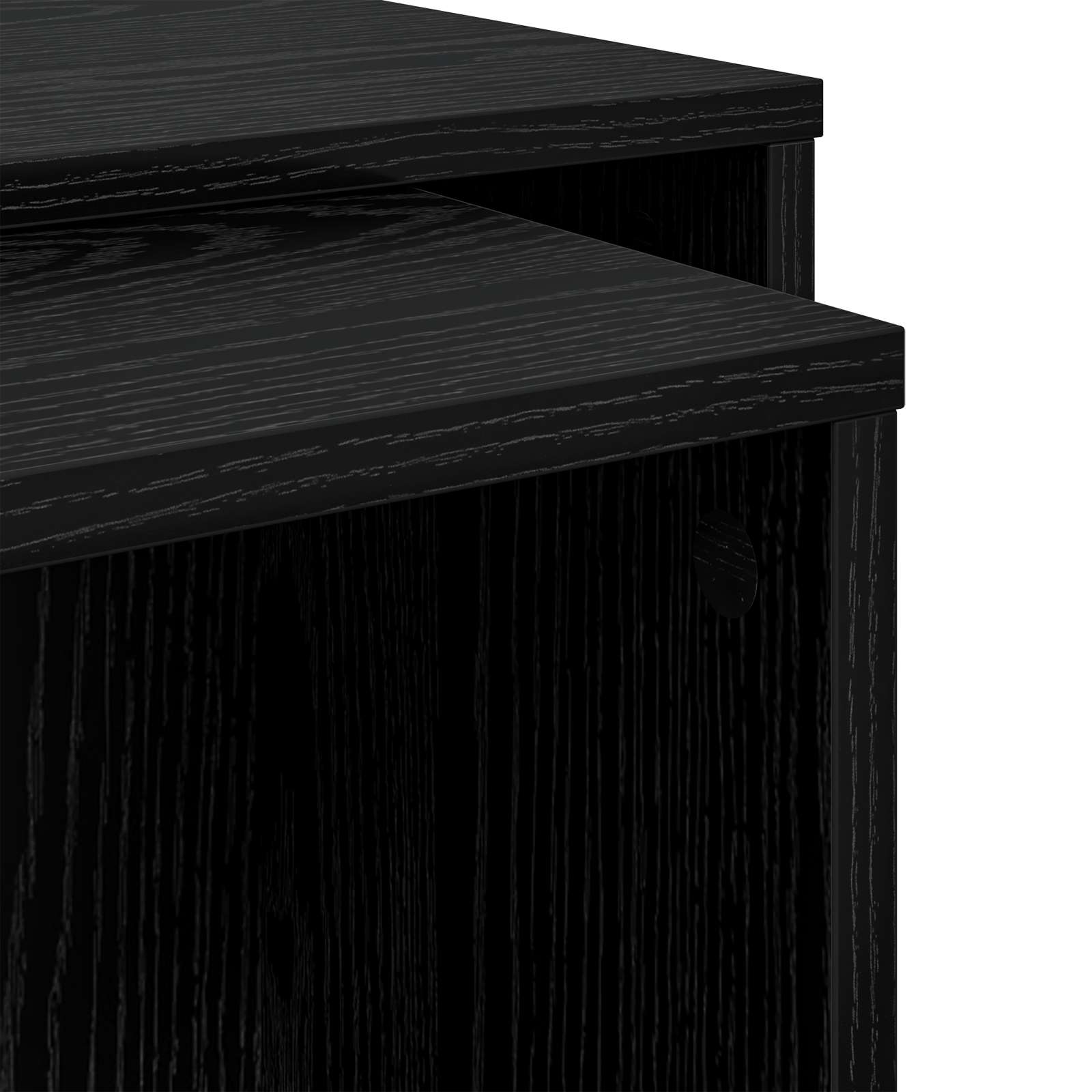 Set stolića za kavu 2 pcs Crni hrast Konstruirano drvo