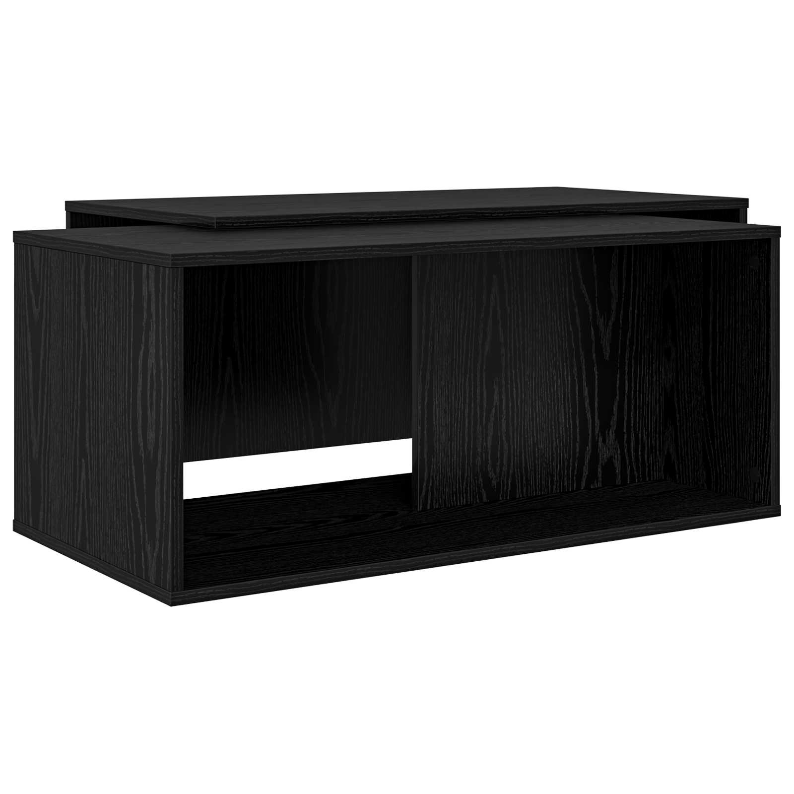 Set stolića za kavu 2 pcs Crni hrast Konstruirano drvo