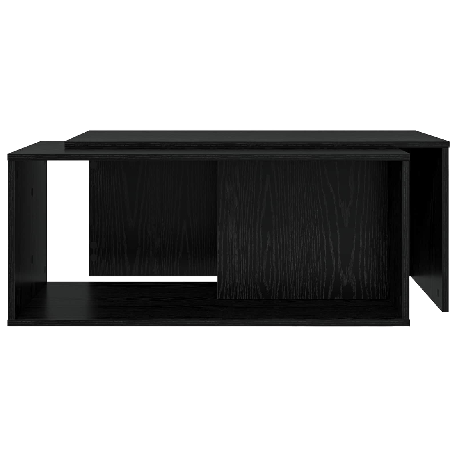 Set stolića za kavu 2 pcs Crni hrast Konstruirano drvo