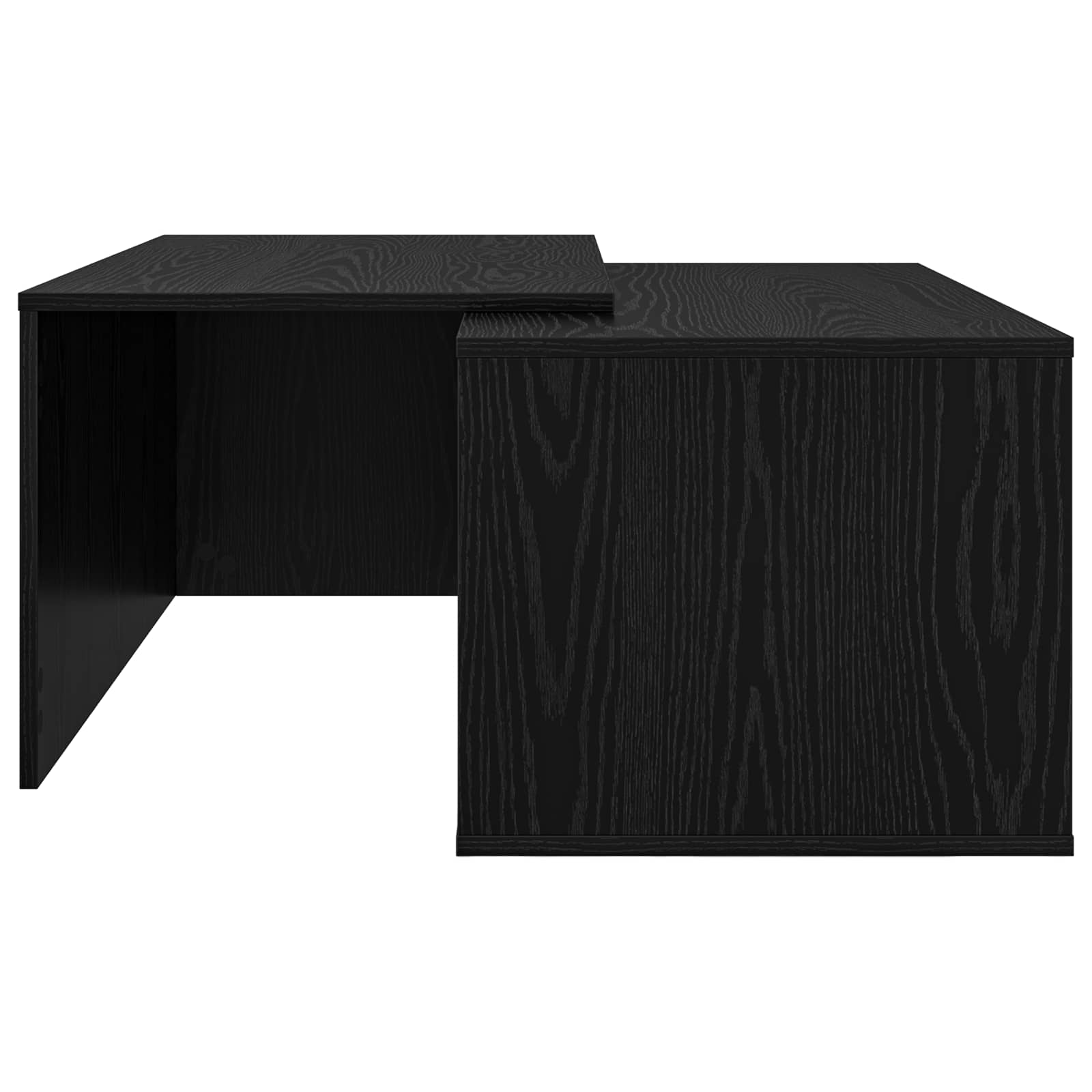 Set stolića za kavu 2 pcs Crni hrast Konstruirano drvo