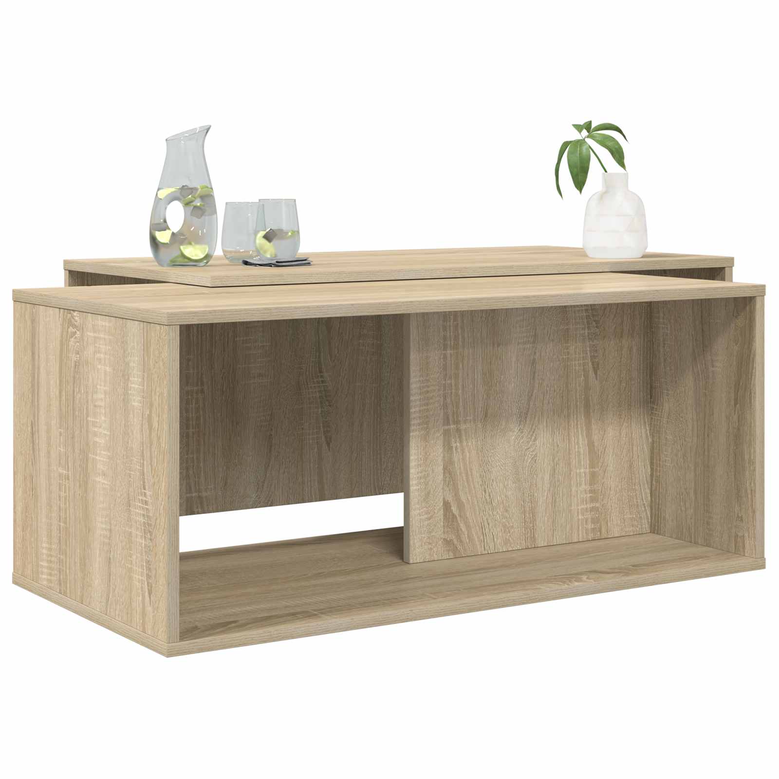 Set stolića za kavu 2 pcs Sonoma hrast Konstruirano drvo