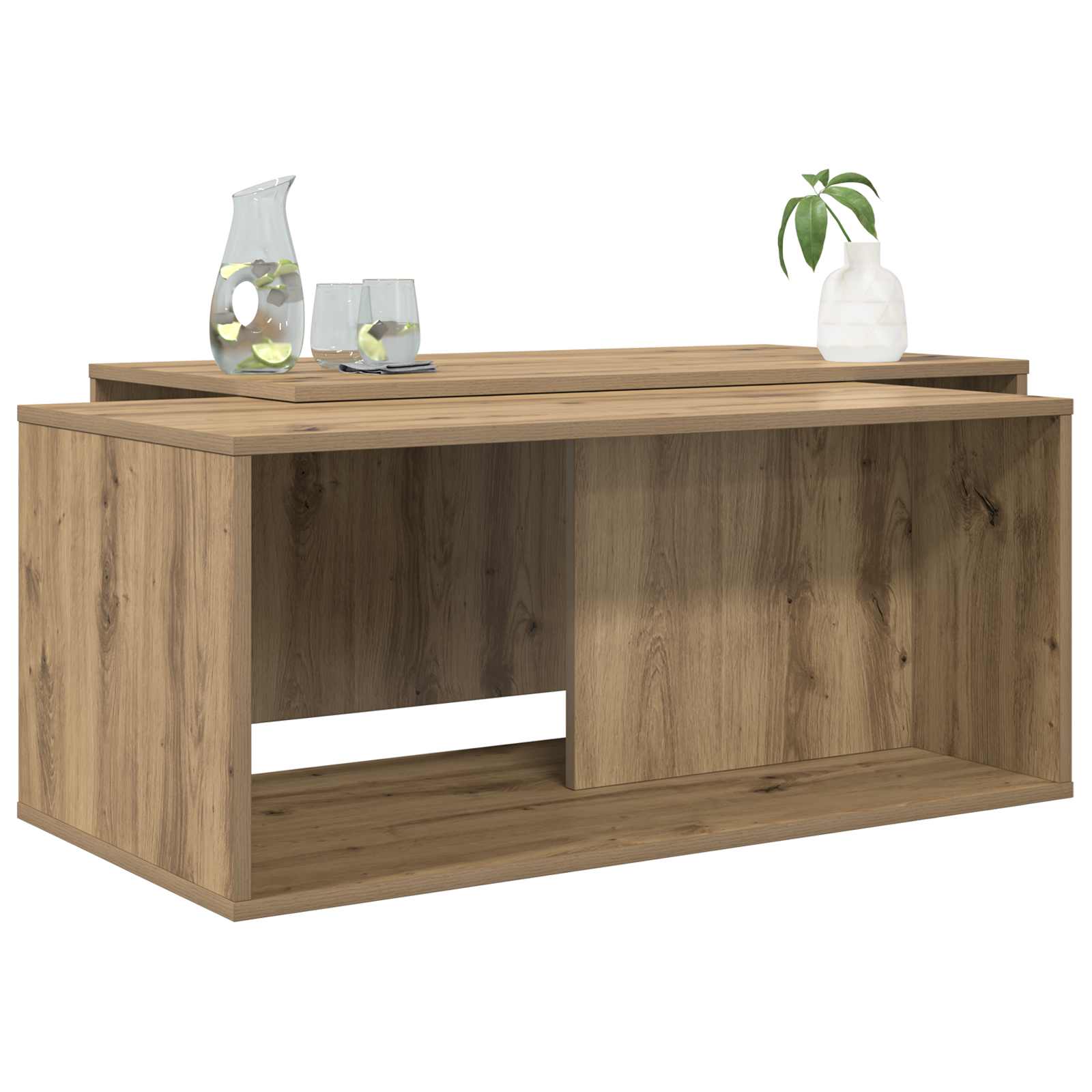 Set stolića za kavu 2 pcs Umjetnički hrast Konstruirano drvo