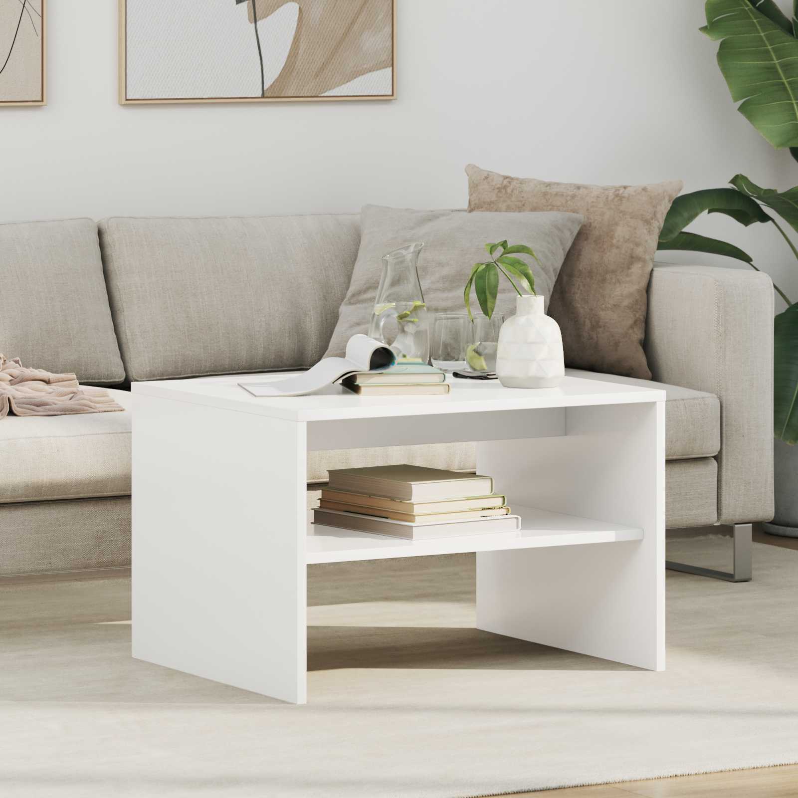 Kava Stol Bijelo 60 x 50 x 40 cm Konstruirano drvo