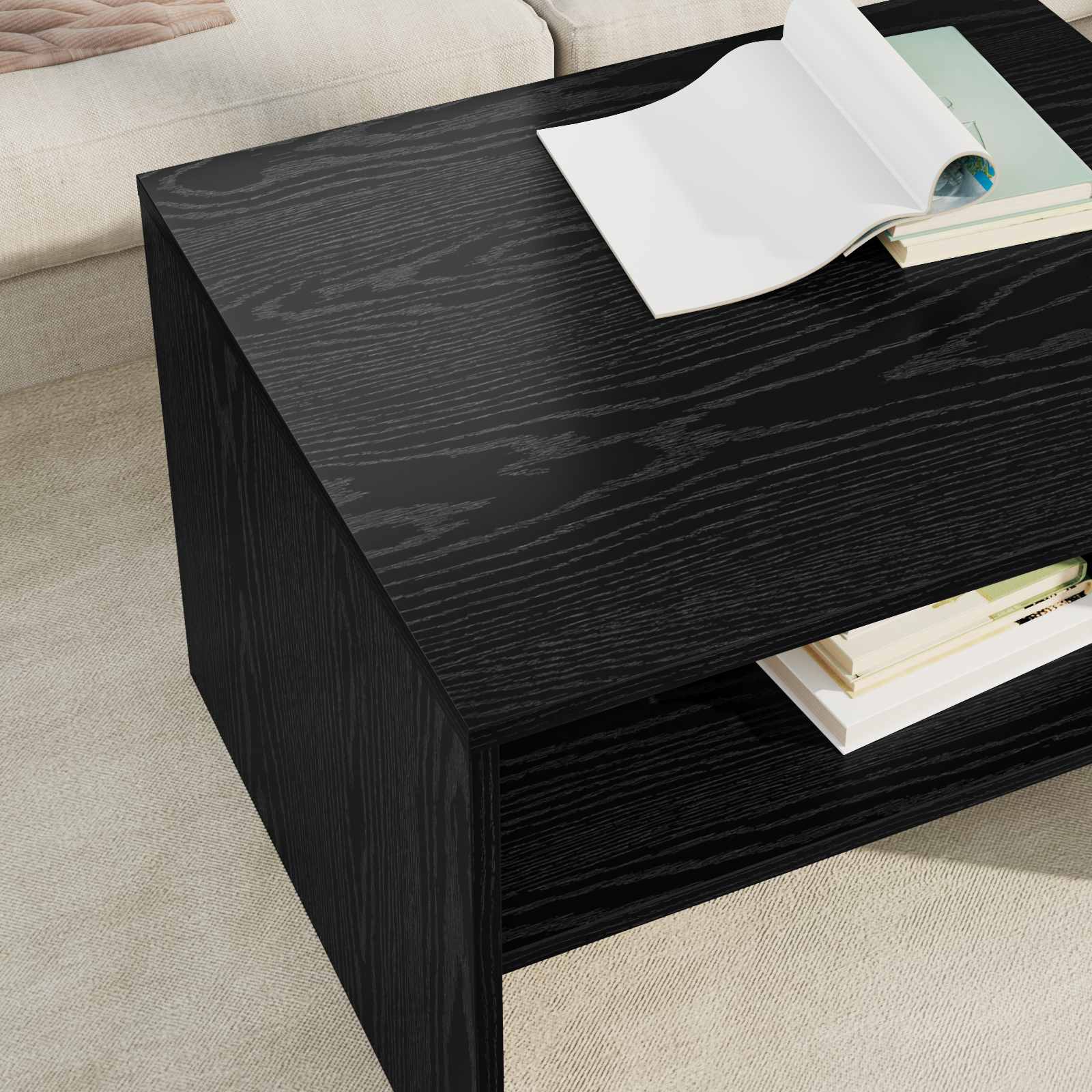 Kava Stol Crni hrast 60 x 50 x 40 cm Konstruirano drvo
