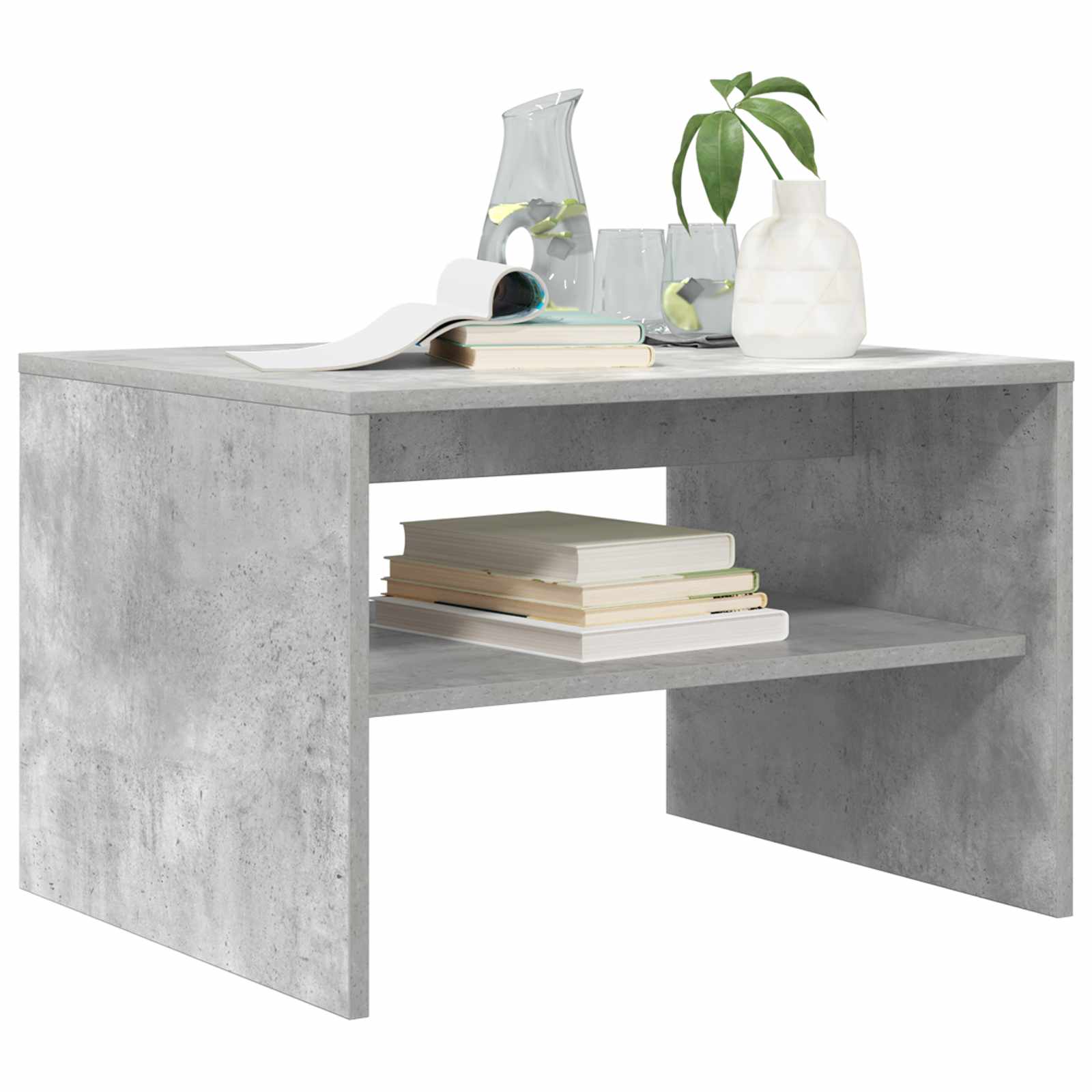 Kava Stol Betonski sivi 60 x 50 x 40 cm Konstruirano drvo