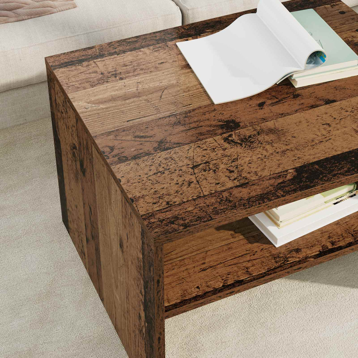 Kava Stol Staro drvo 60 x 50 x 40 cm Konstruirano drvo