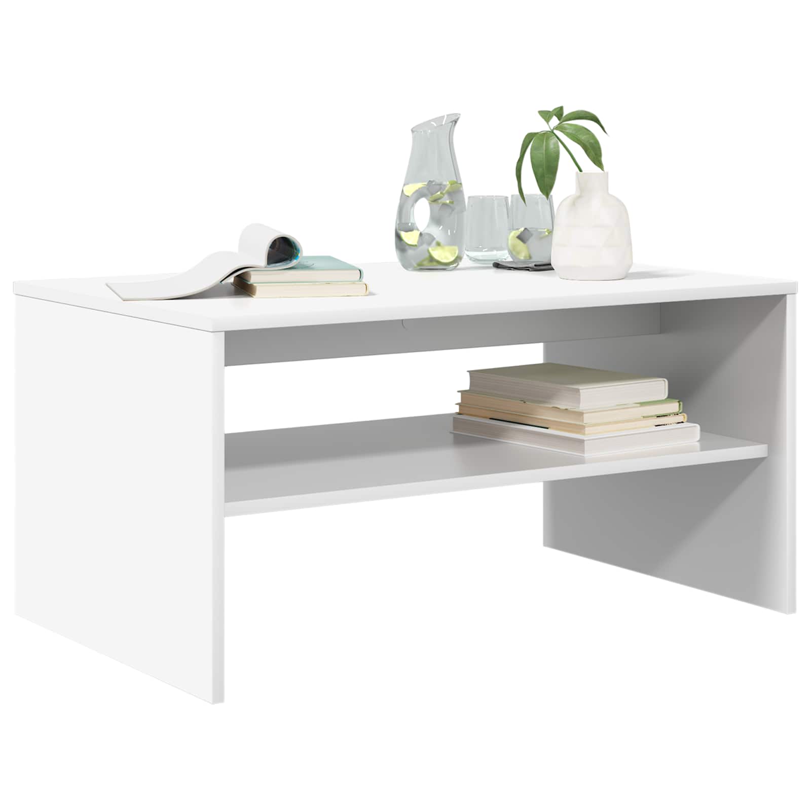 Kava Stol Bijelo 80 x 50 x 40 cm Konstruirano drvo