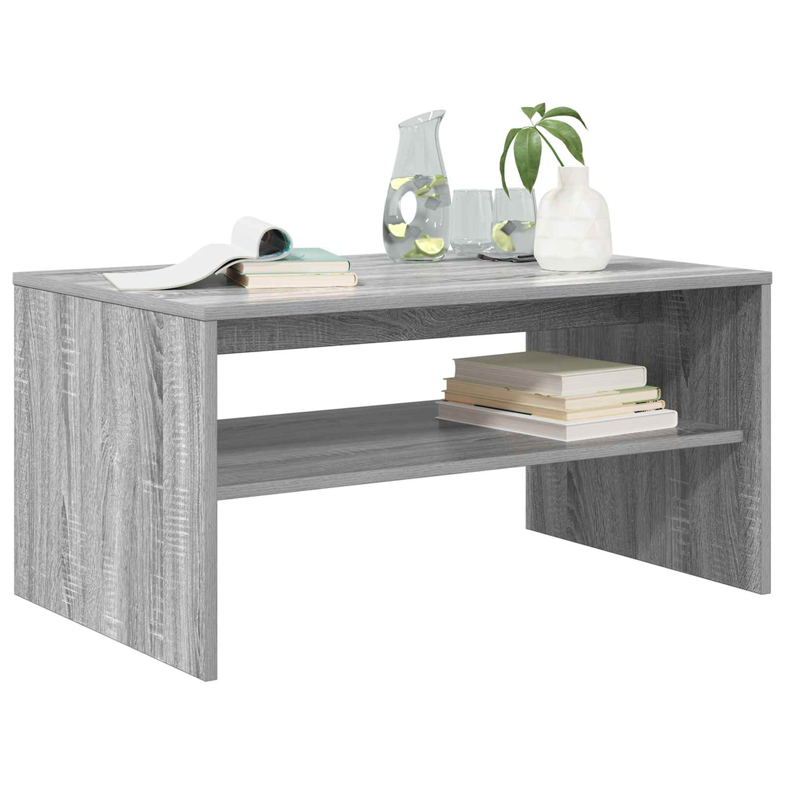 Kava Stol Siva Sonoma 80 x 50 x 40 cm Konstruirano drvo