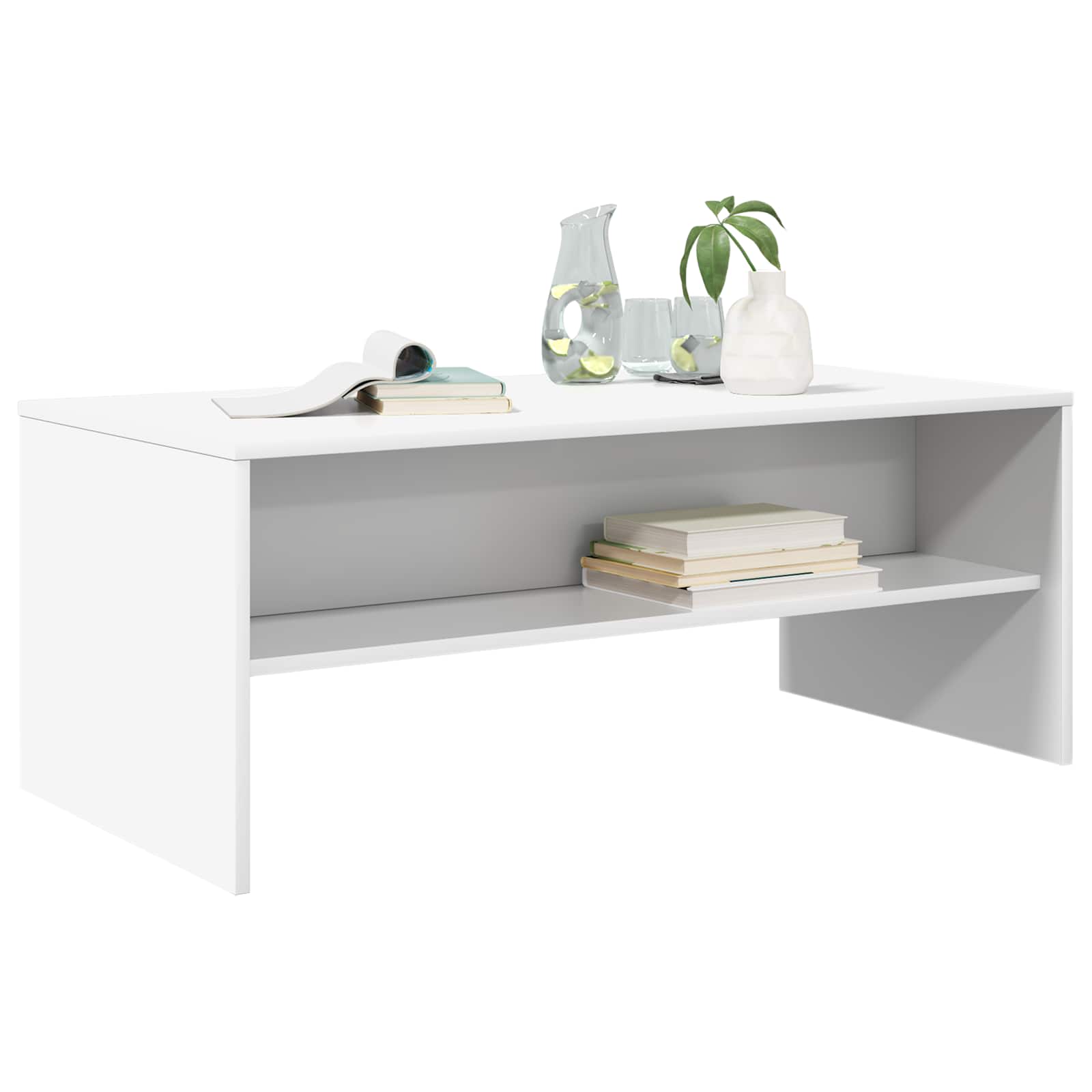 Kava Stol Bijelo 100 x 50 x 40 cm Konstruirano drvo