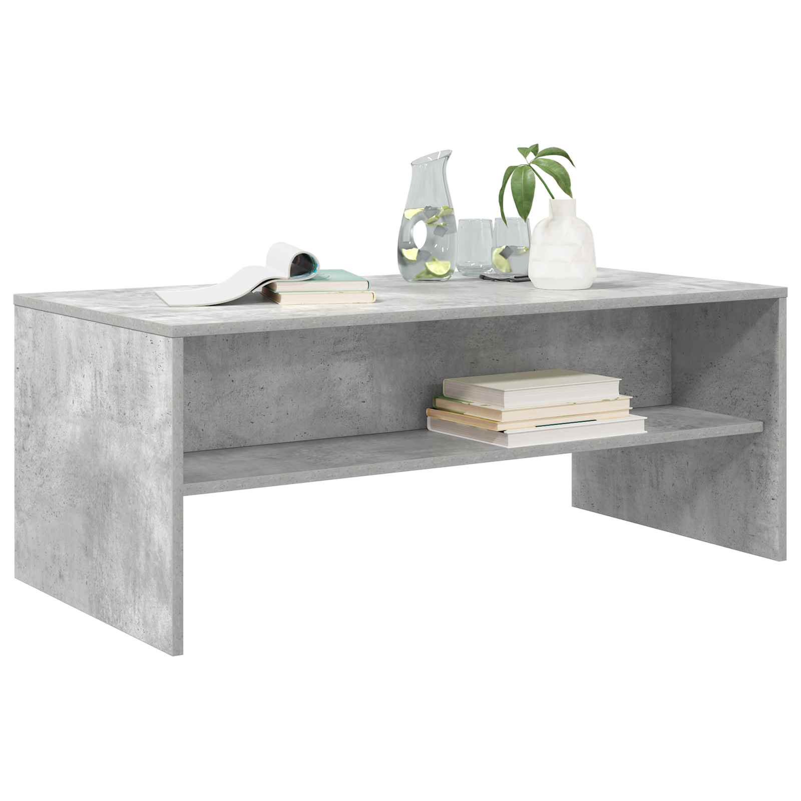 Kava Stol Betonski sivi 100 x 50 x 40 cm Konstruirano drvo