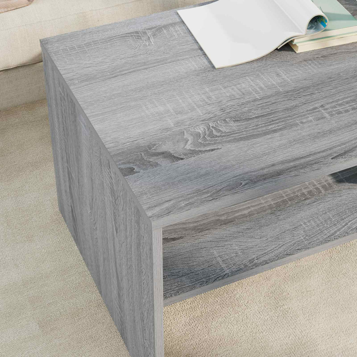 Kava Stol Siva Sonoma 100 x 50 x 40 cm Konstruirano drvo
