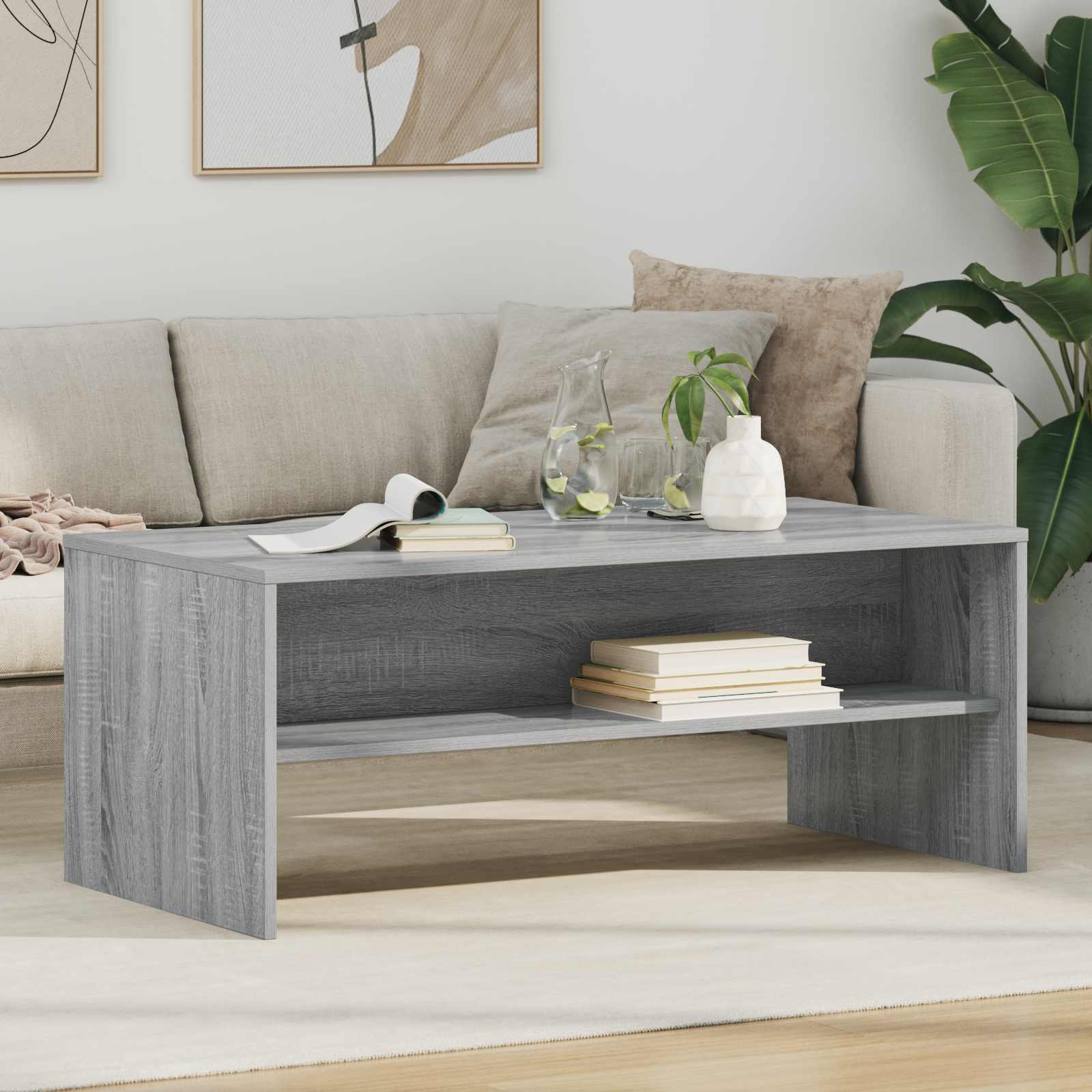 Kava Stol Siva Sonoma 100 x 50 x 40 cm Konstruirano drvo