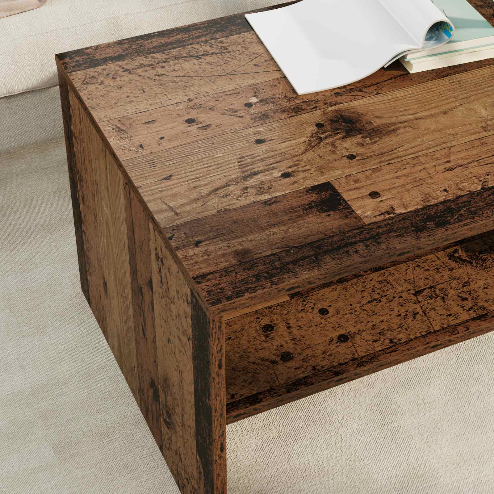 Kava Stol Staro drvo 100 x 50 x 40 cm Konstruirano drvo