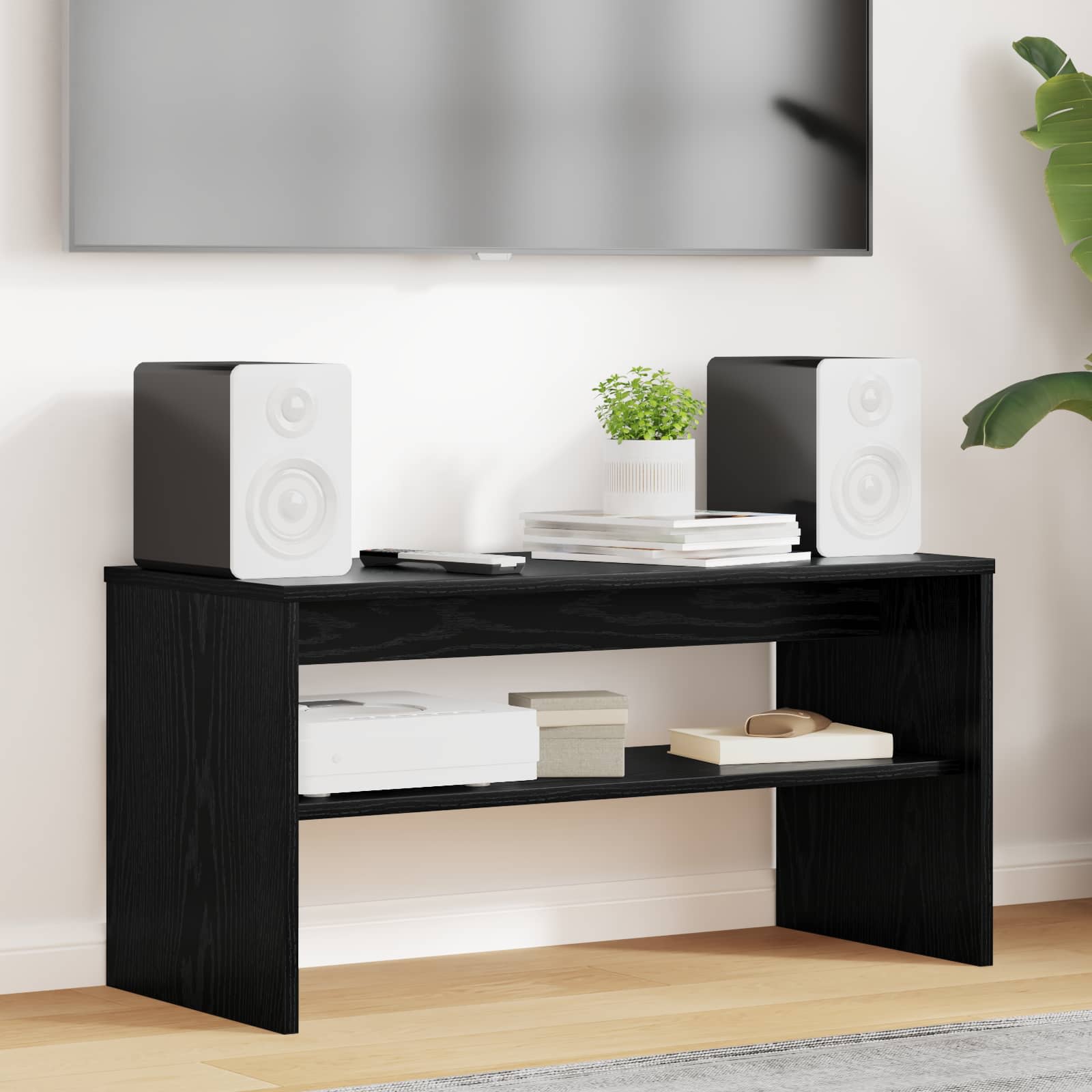 TV ormar Crni hrast 80 x 35 x 40 cm Konstruirano drvo