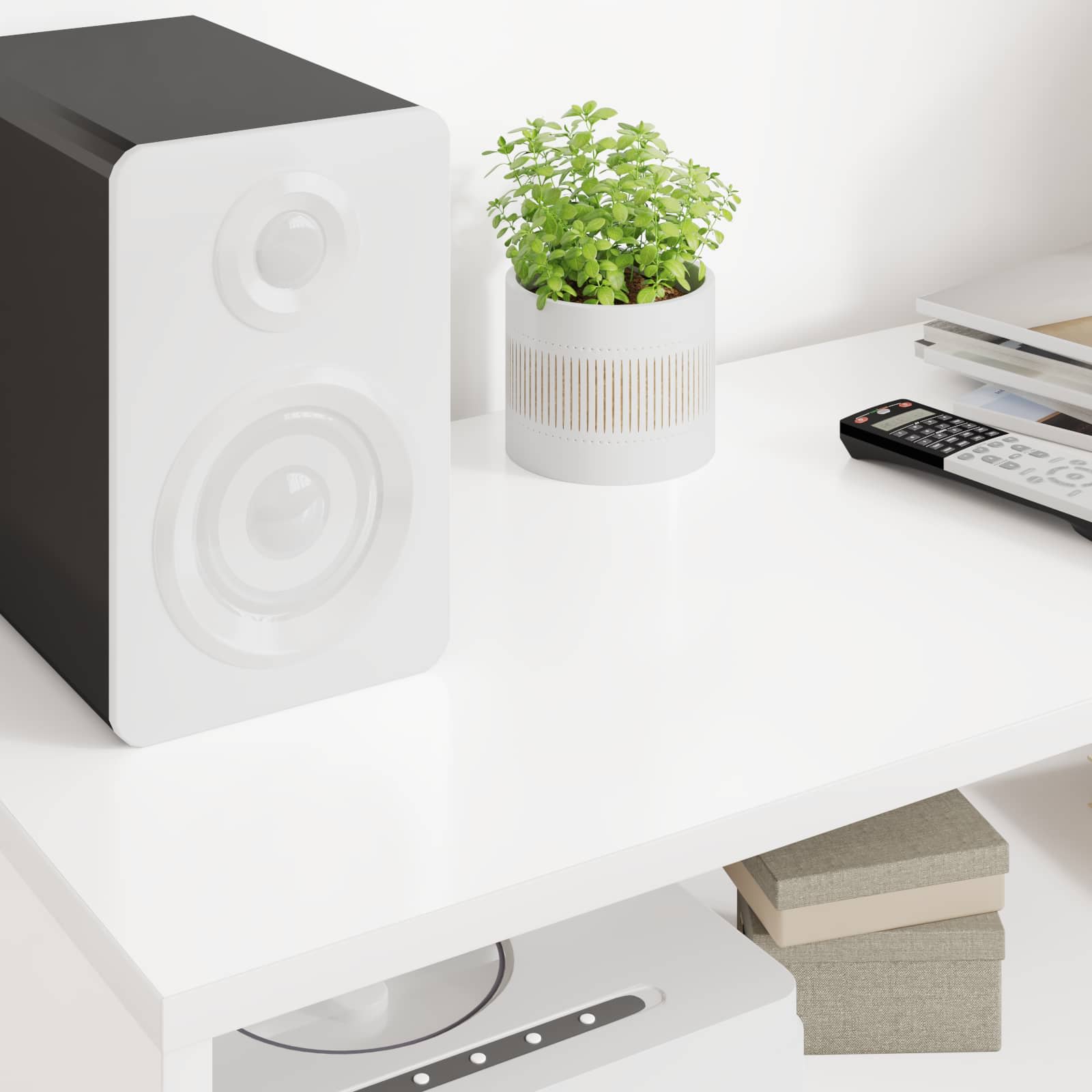 TV ormar Bijelo 100 x 35 x 40 cm Konstruirano drvo