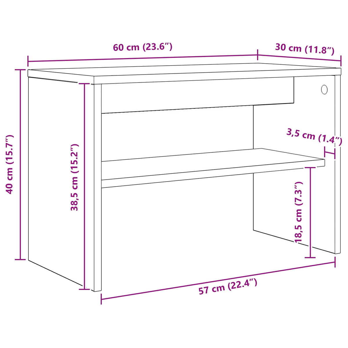 TV ormar 60 x 30 x 40 cm Staro drvo Konstruirano drvo