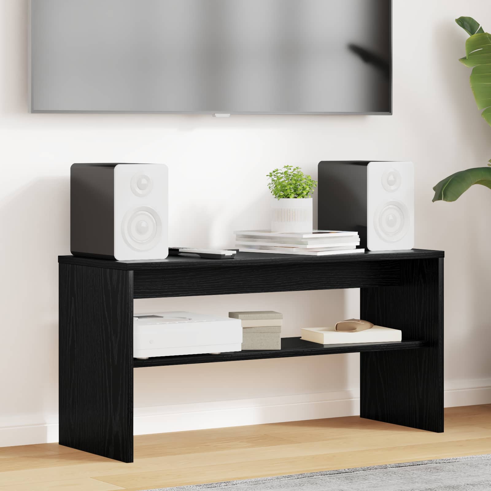 TV ormar Crni hrast 80 x 30 x 40 cm Konstruirano drvo
