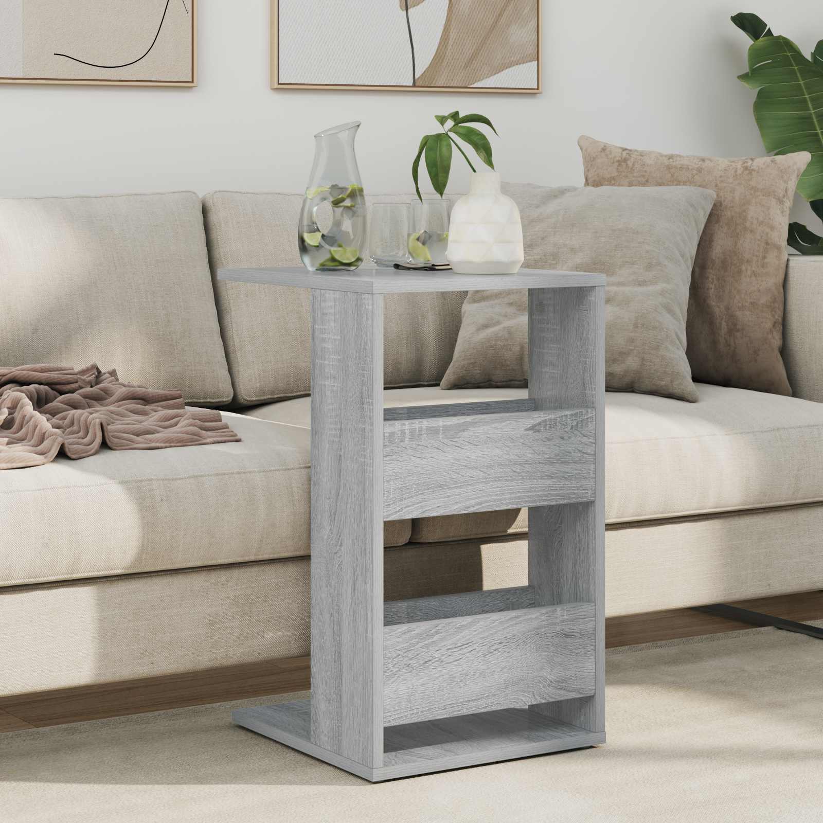 Bocni stol Siva Sonoma 40 x 35 x 60,5 cm Konstruirano drvo