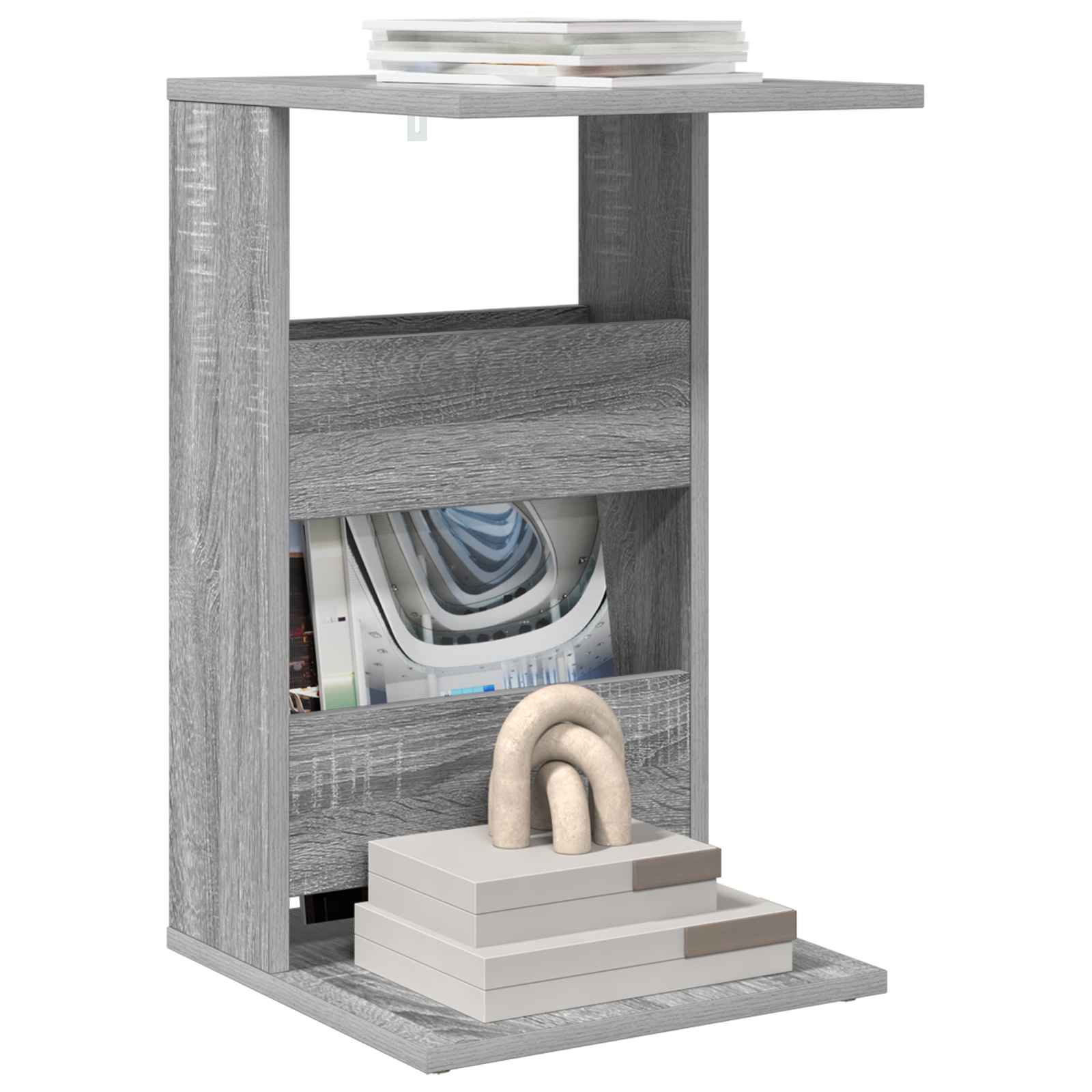 Bocni stol Siva Sonoma 40 x 35 x 60,5 cm Konstruirano drvo